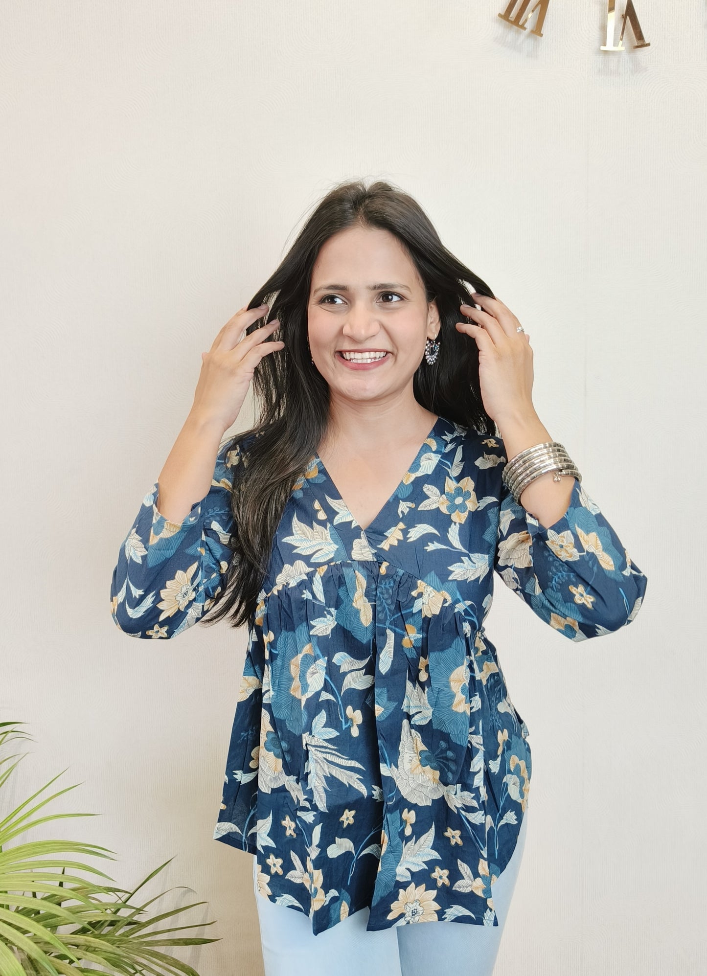Blue petal paradise Alia Top