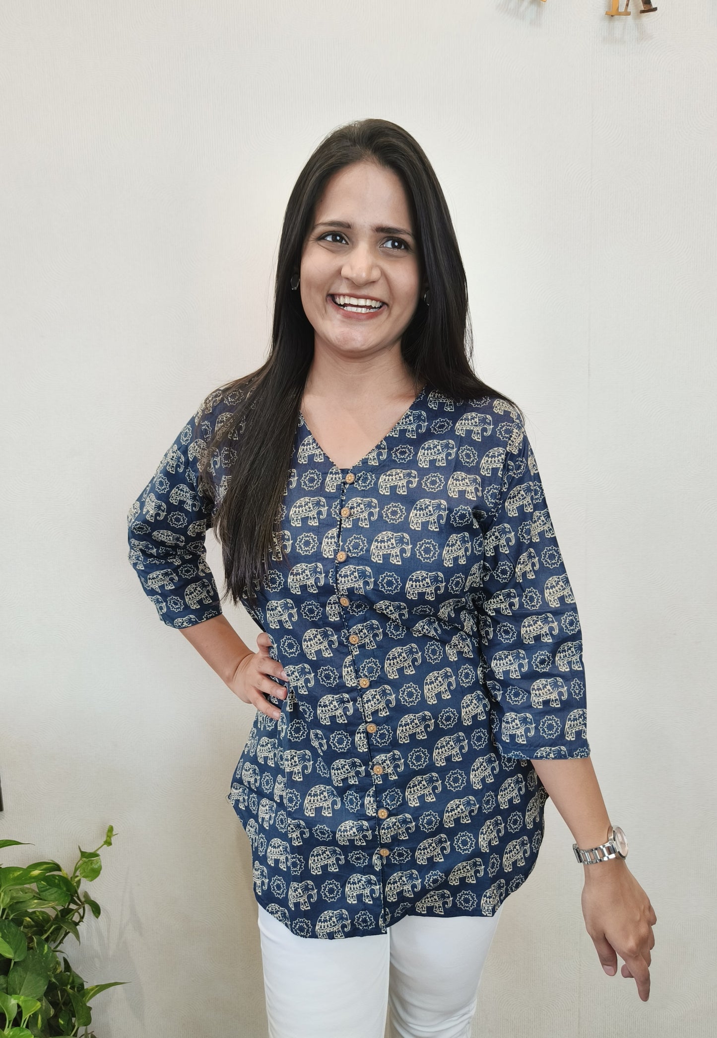 Cute Elephant Printed Shirt