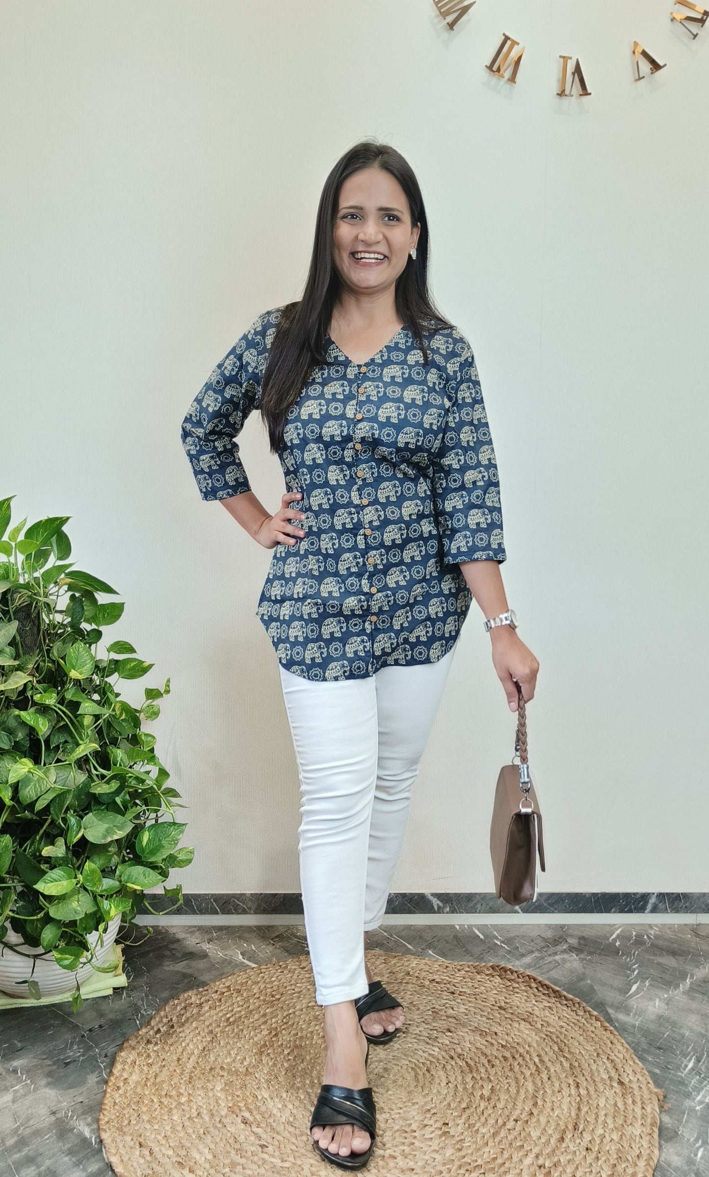 Cute Elephant Printed Shirt