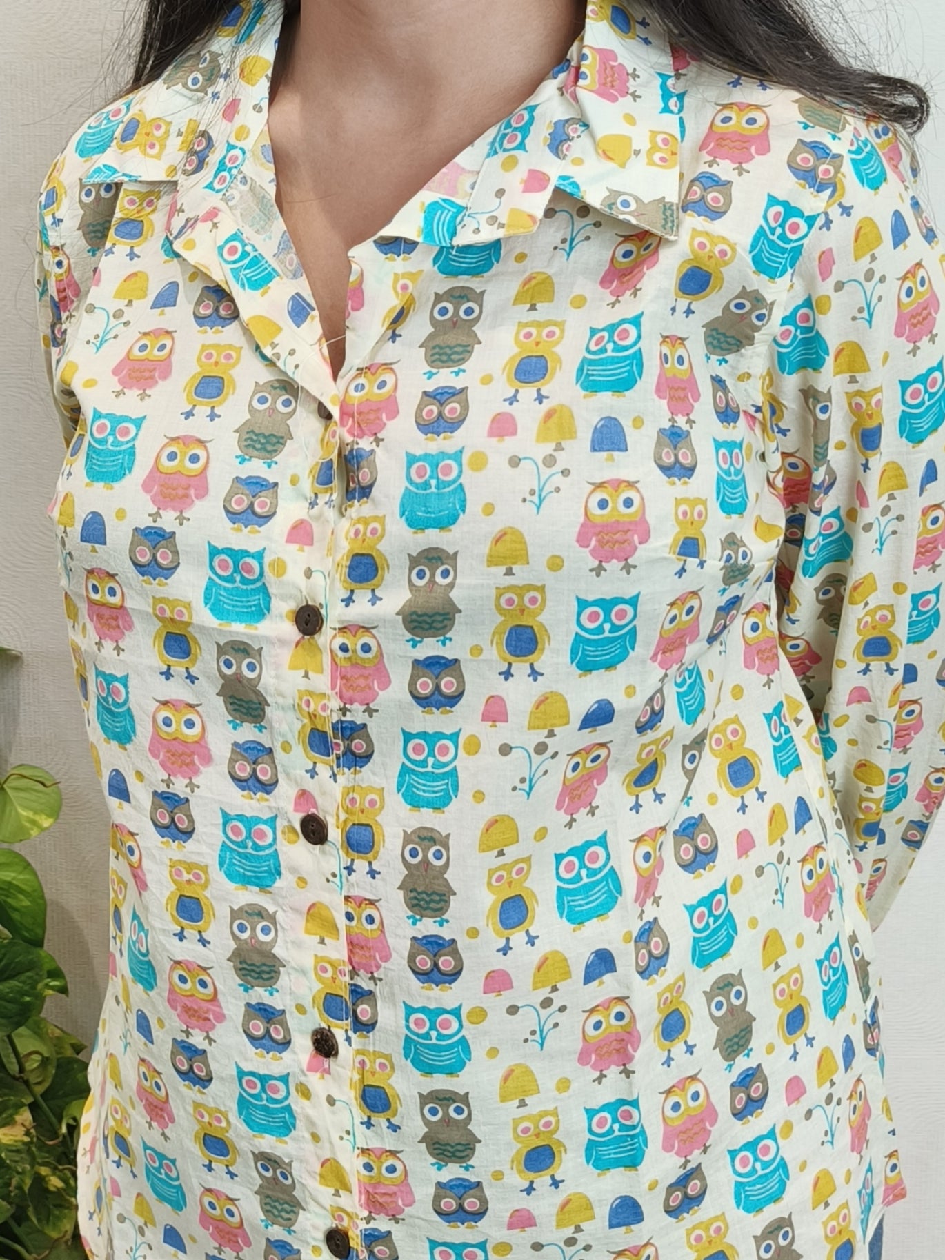 Cute Owl Print Shirt