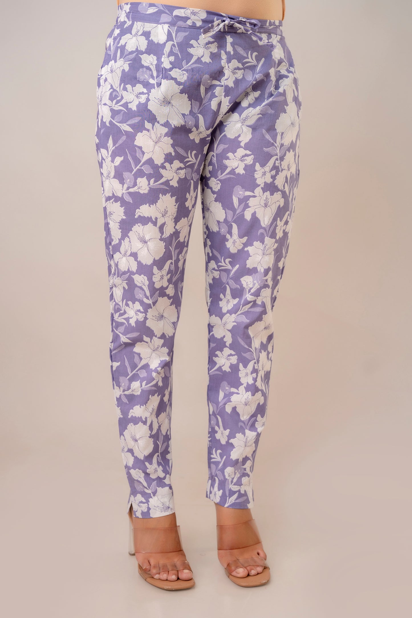Lavender pure cotton floral co-ord set