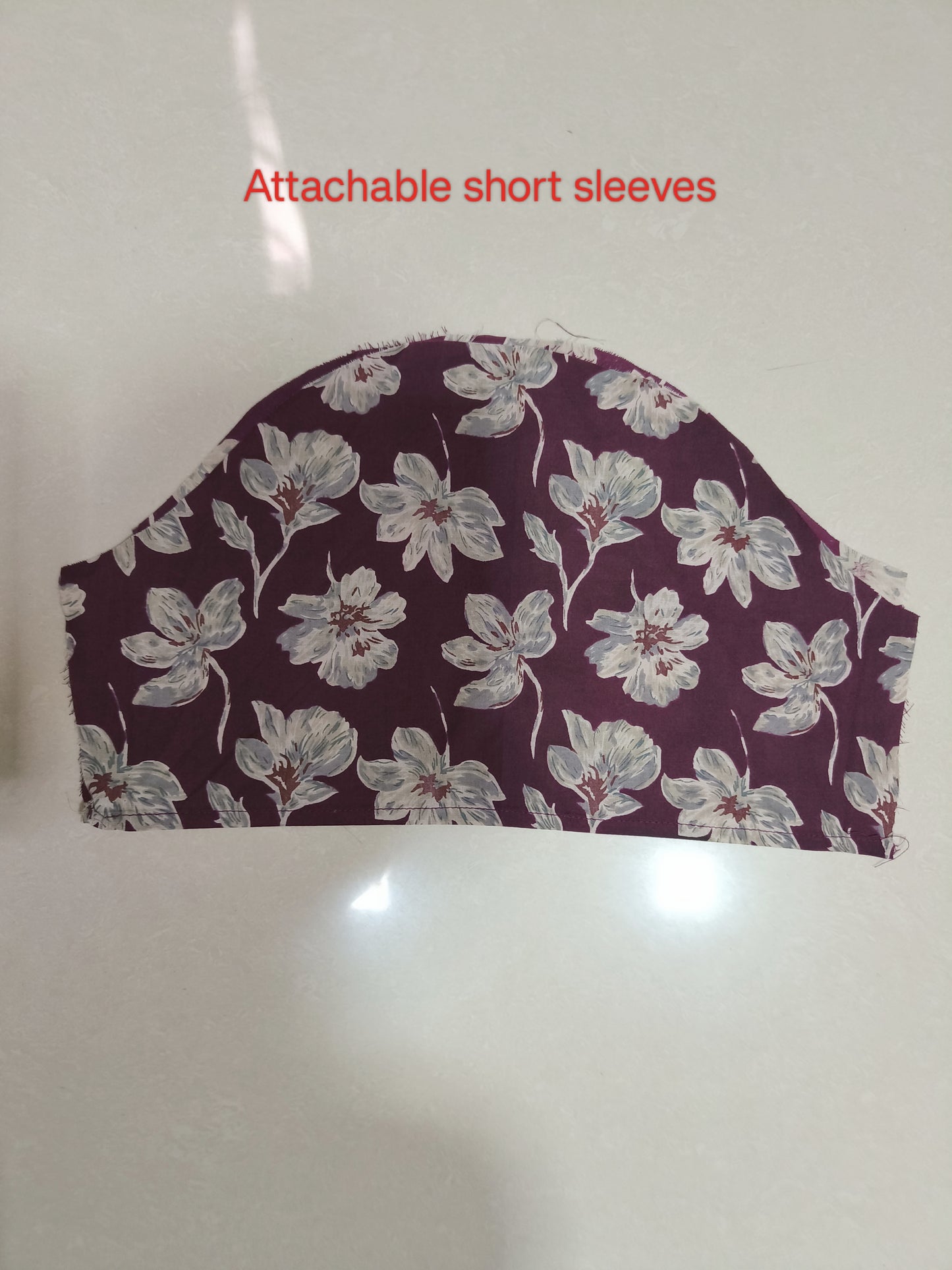 Floral Wine Pintex Short Kurta