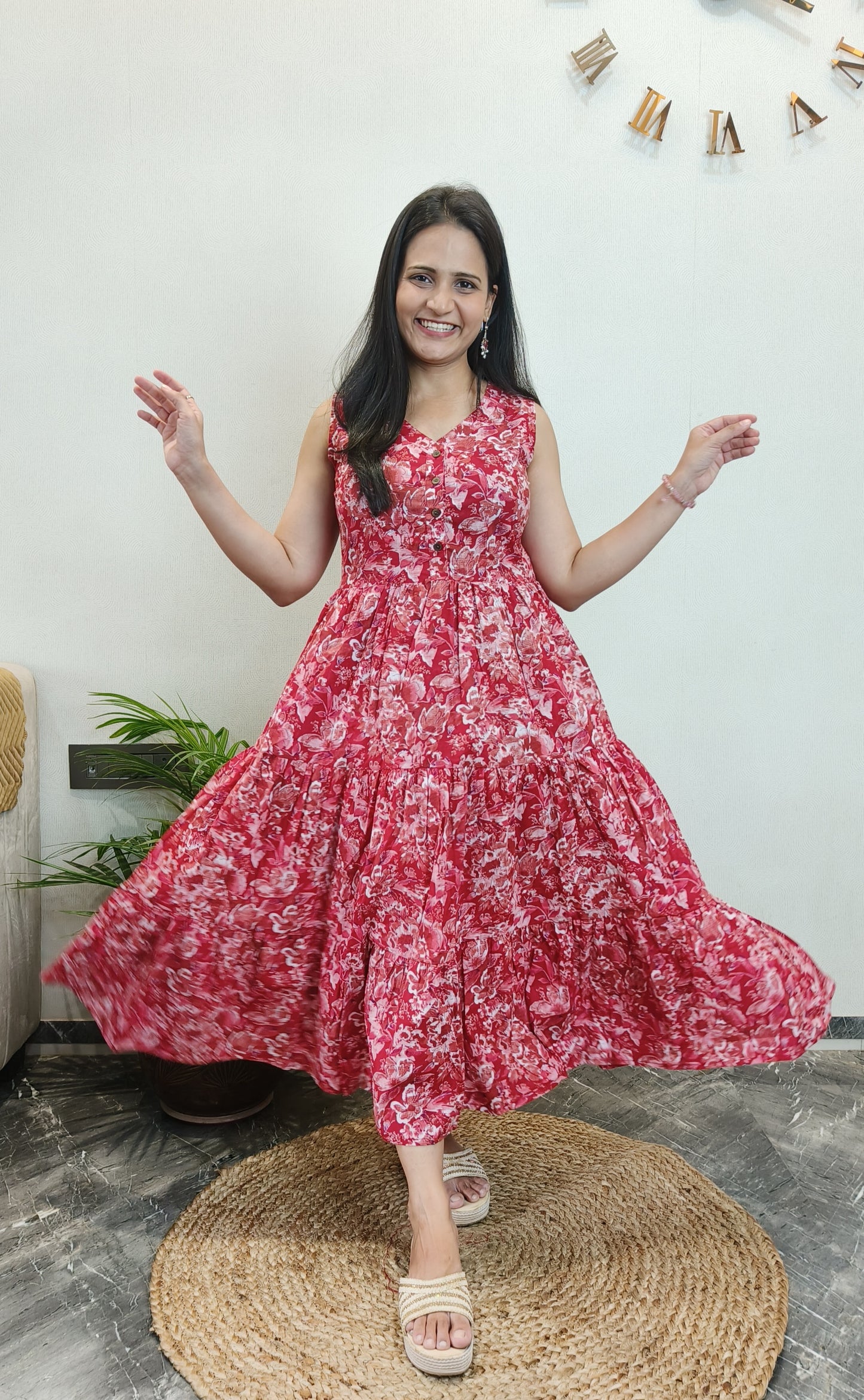 "Heer" Floral Summer Pure Cotton Dress