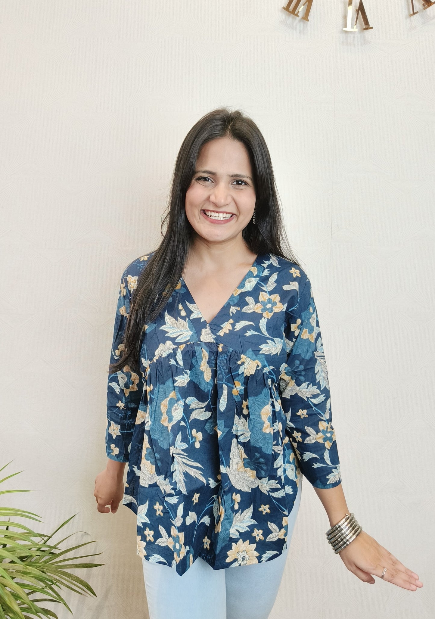 Blue petal paradise Alia Top