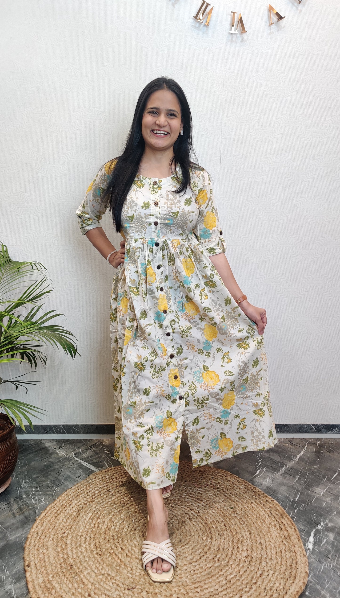 "Katha" Floral Printed Pure Cotton Dress