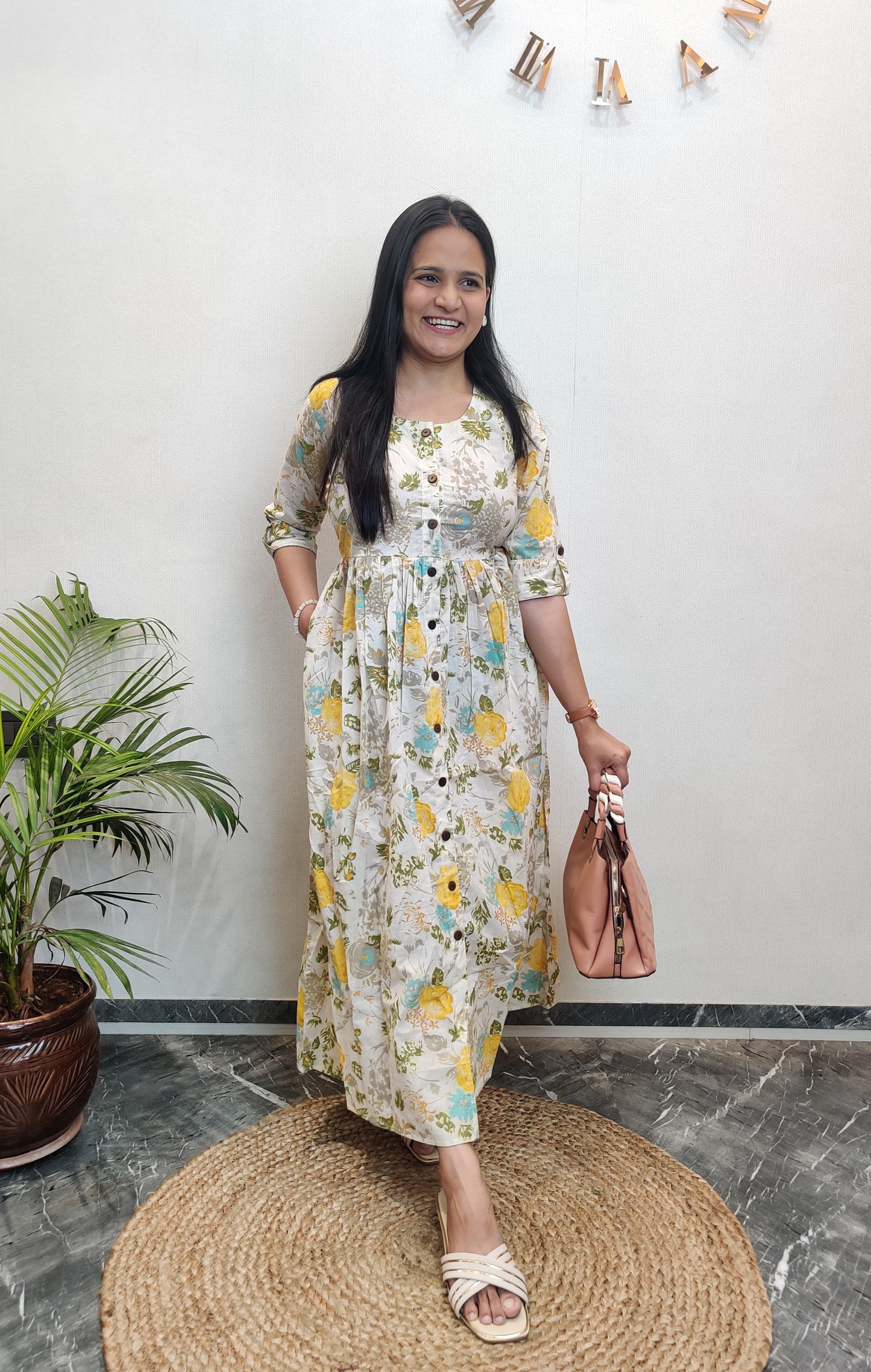 "Katha" Floral Printed Pure Cotton Dress
