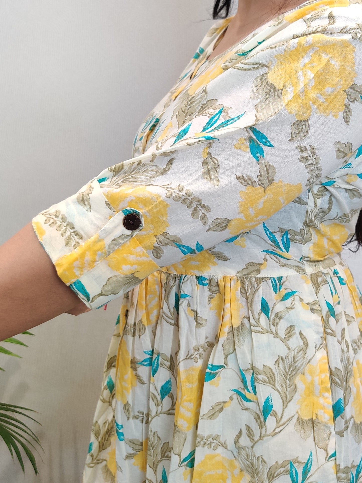 "Lekha" Floral Pure Cotton Summer Dress