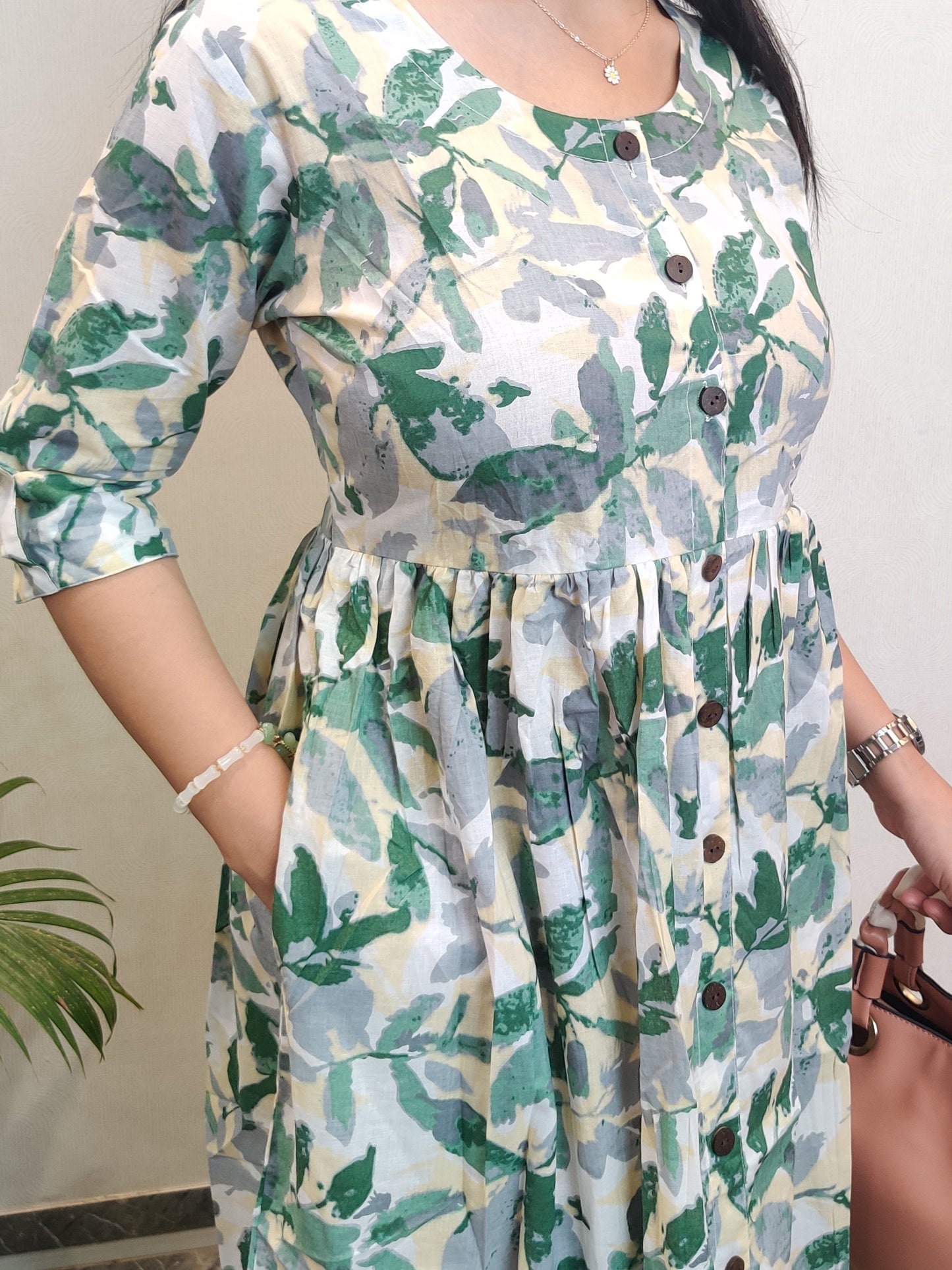 "Mehek" Floral Printed Pure Cotton Dress