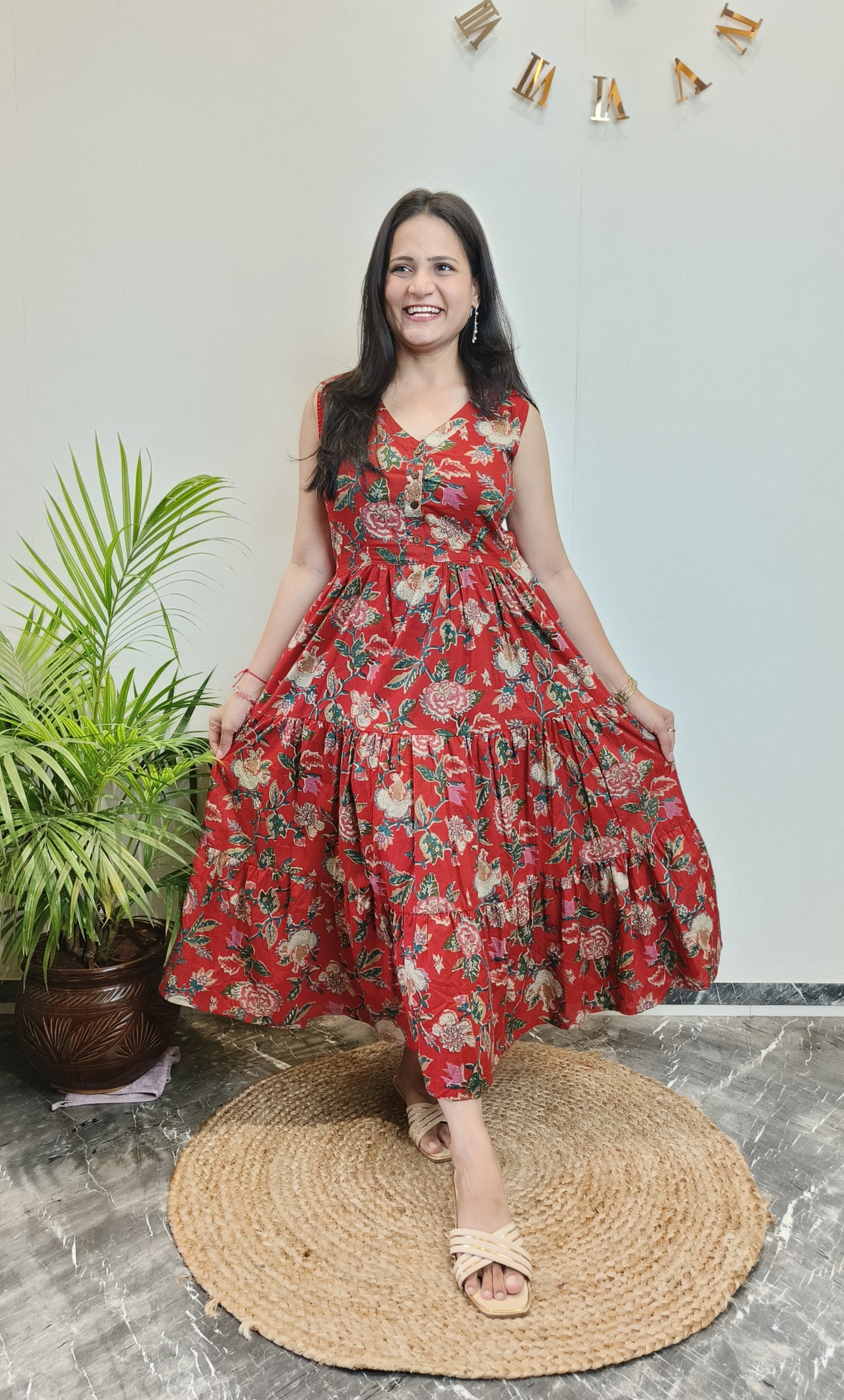 "Pehel" Floral Summer Pure Cotton Dress