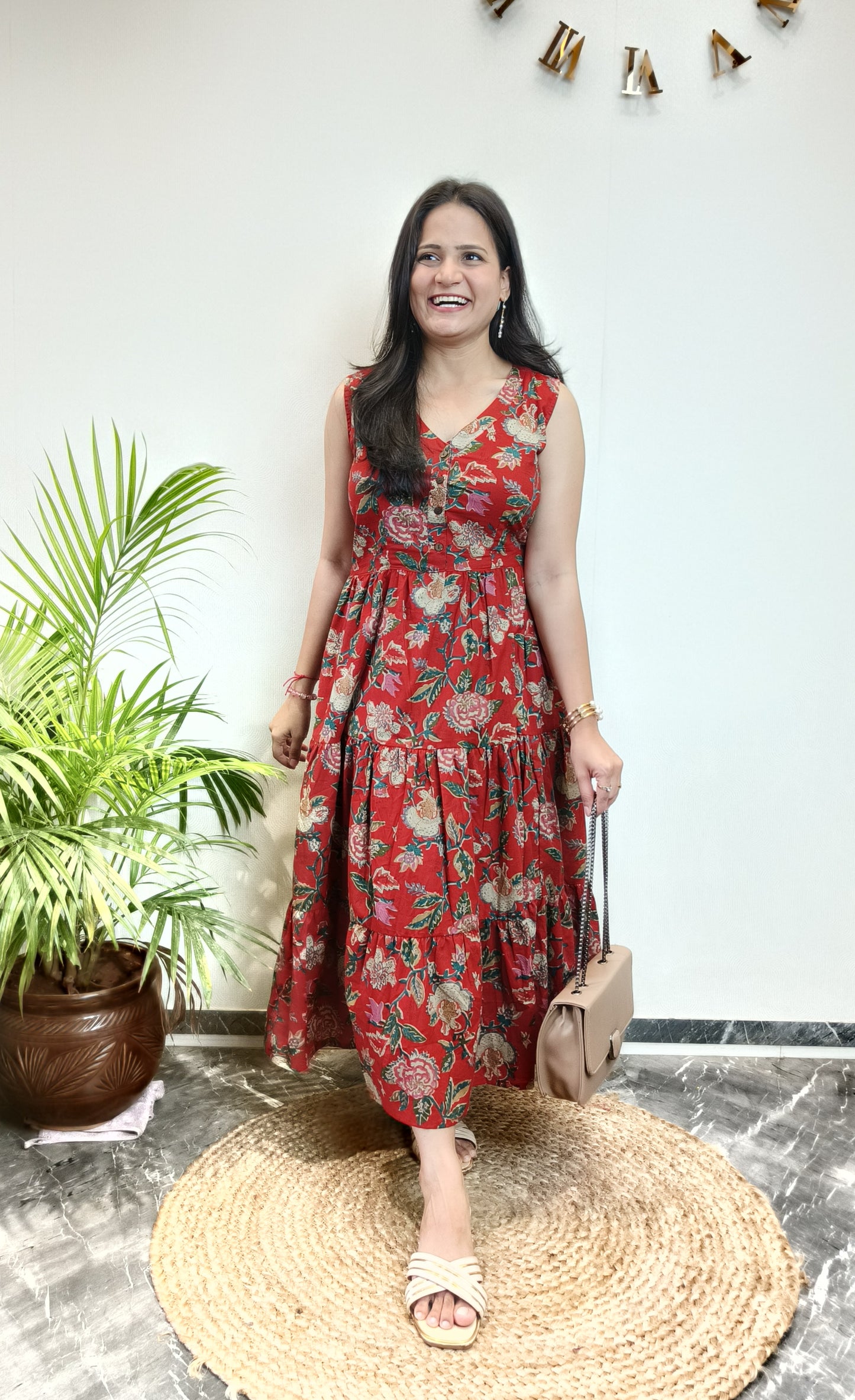 "Pehel" Floral Summer Pure Cotton Dress