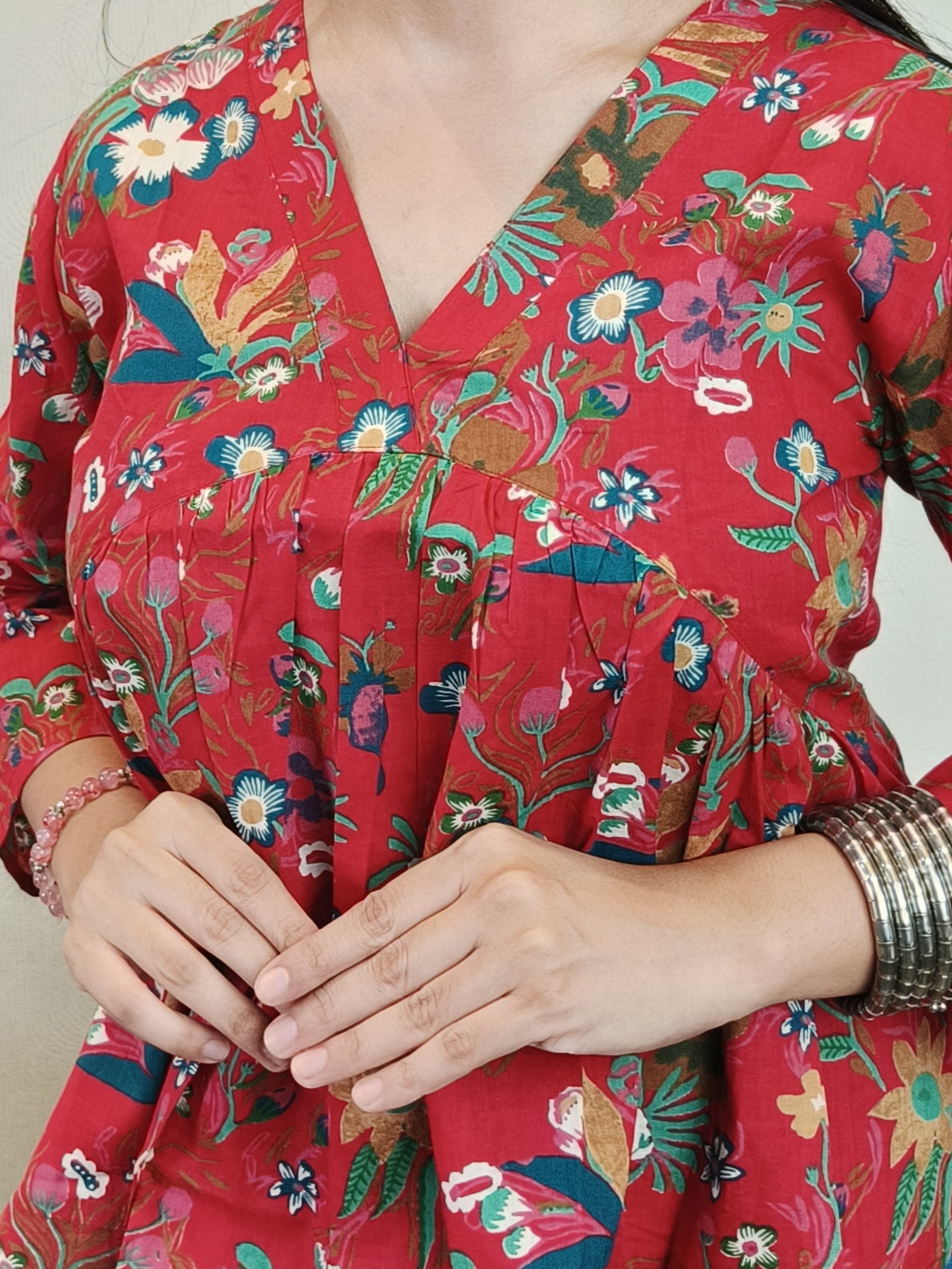 Red garden glow Alia Top