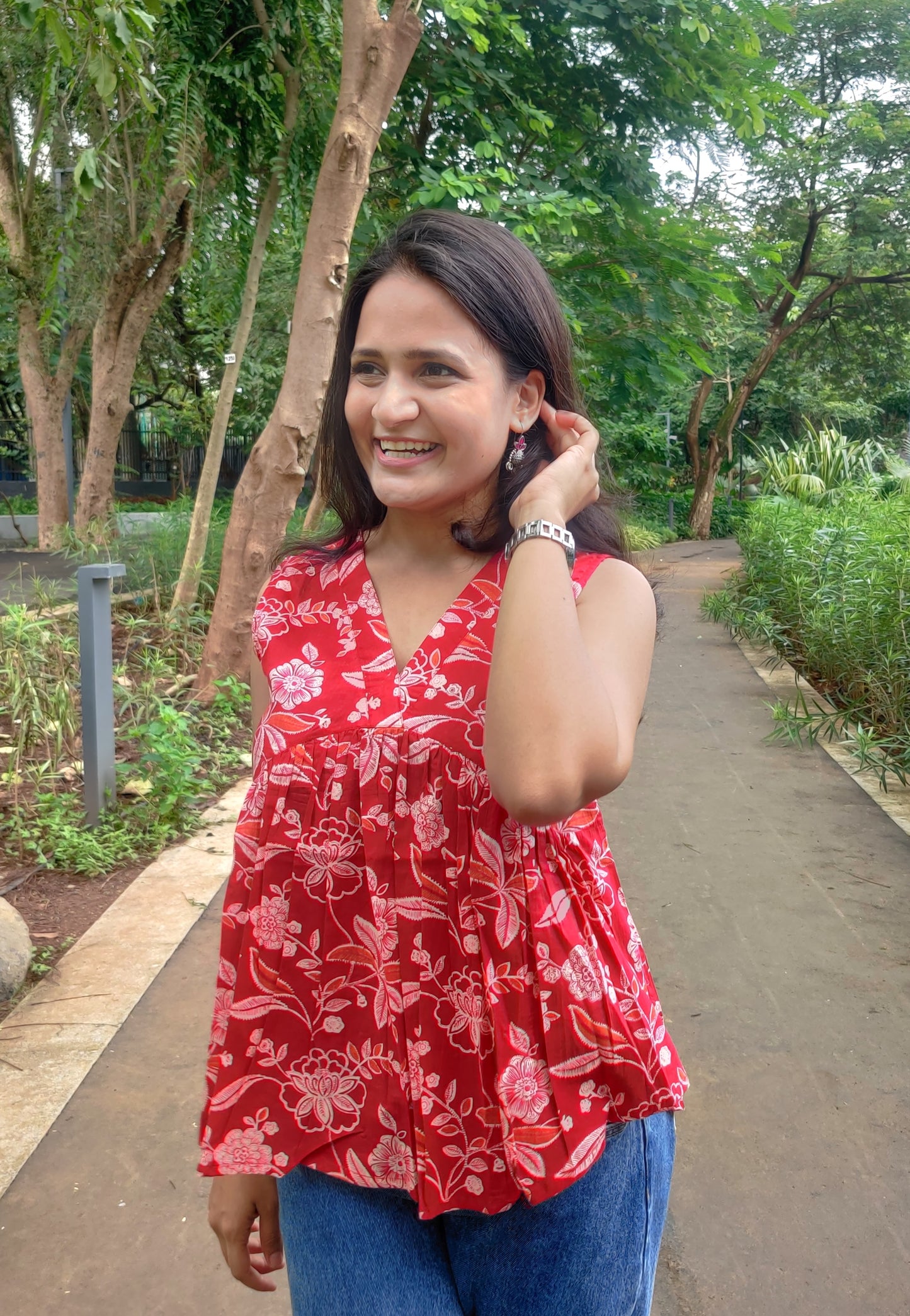 Rose Pink Floral Alia Top