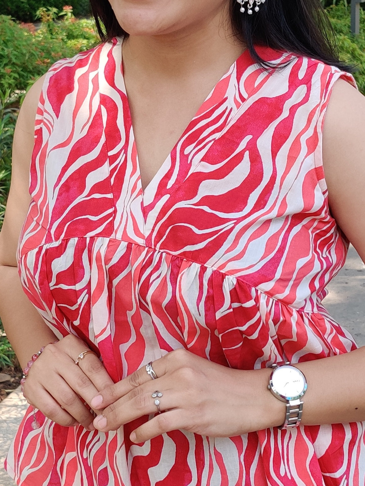 Rose Pink Wavy Alia Top