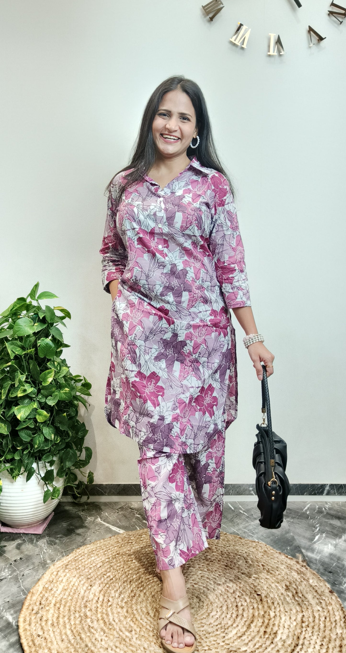 Shades of Purple Floral Co-ord Set