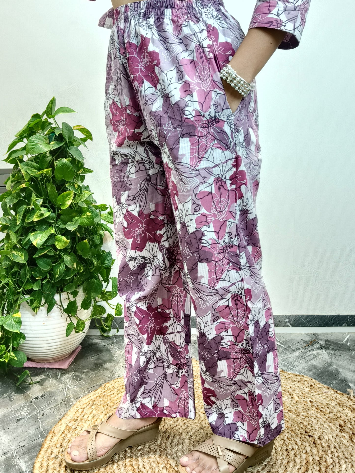 Shades of Purple Floral Co-ord Set