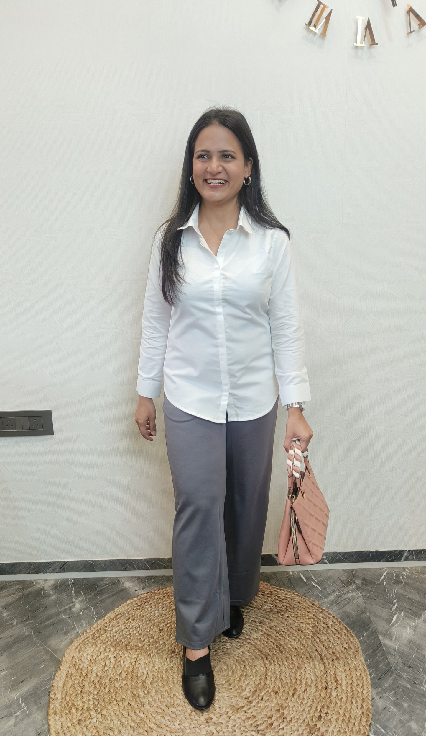 Women's White Oxford Cotton Formal Shirt