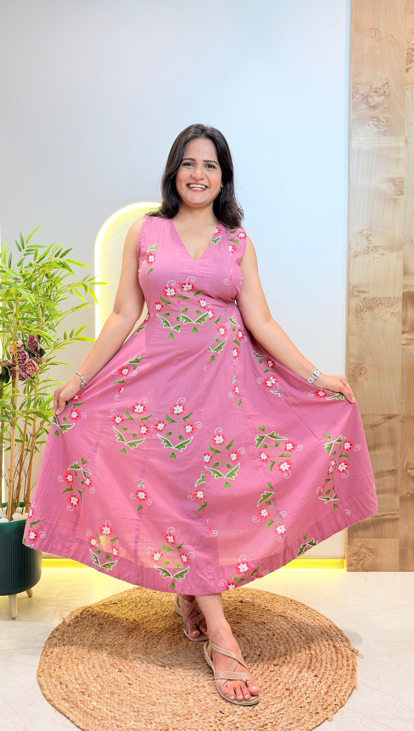 "Aashi" Floral Pure Cotton Dress
