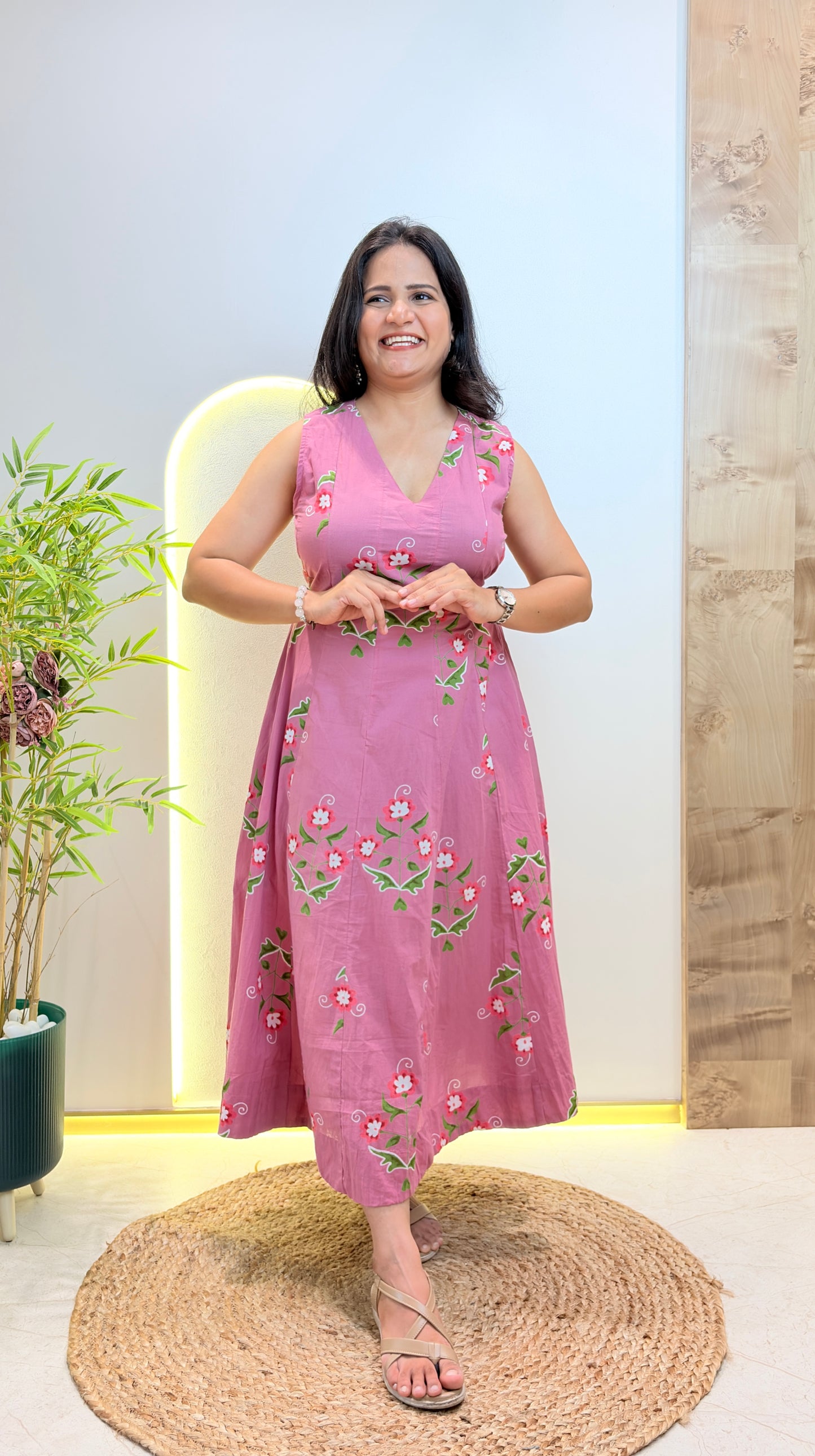 "Aashi" Floral Pure Cotton Dress