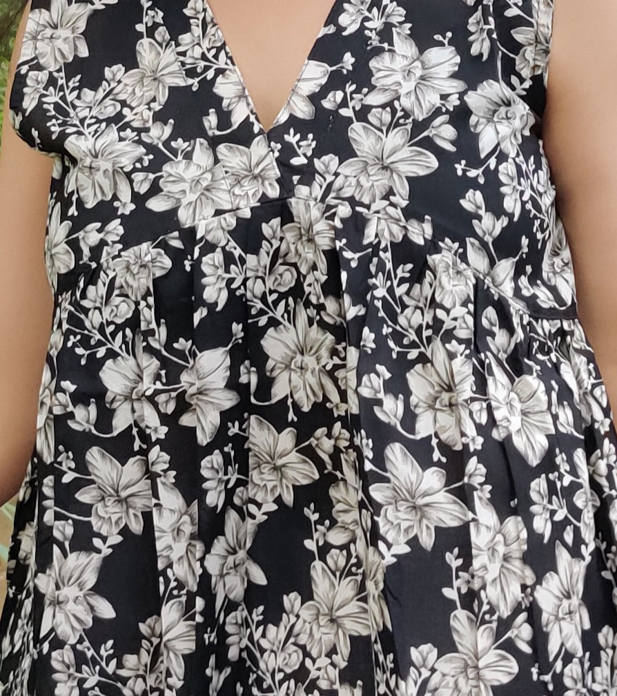 Black Floral Delight Alia Top