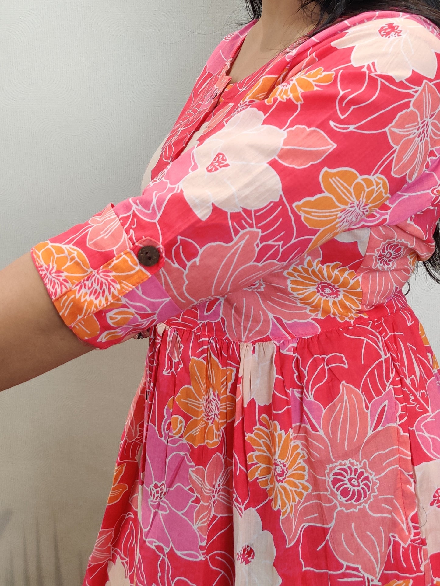 "Ekaja" Floral Pure Cotton Summer Dress