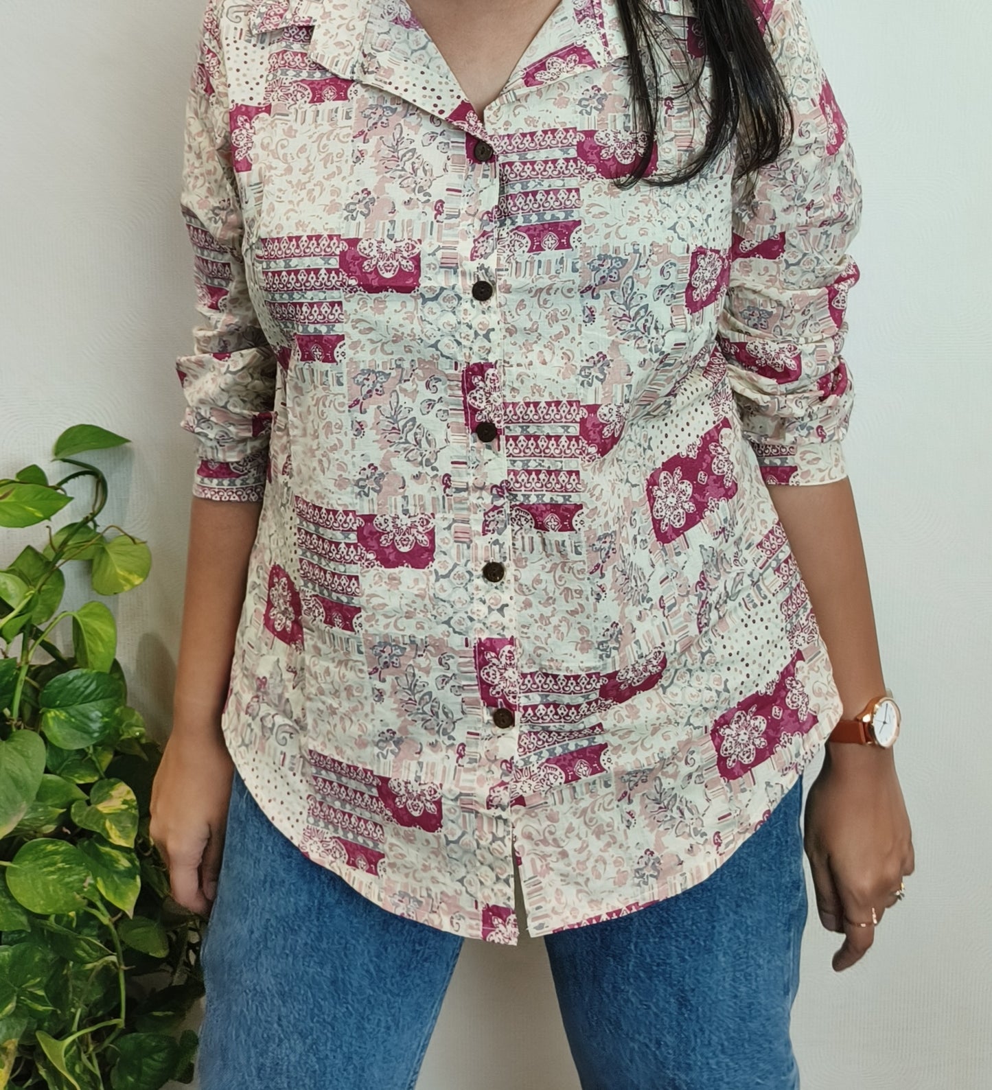 Ethnic Motifs Printed Cotton Shirt