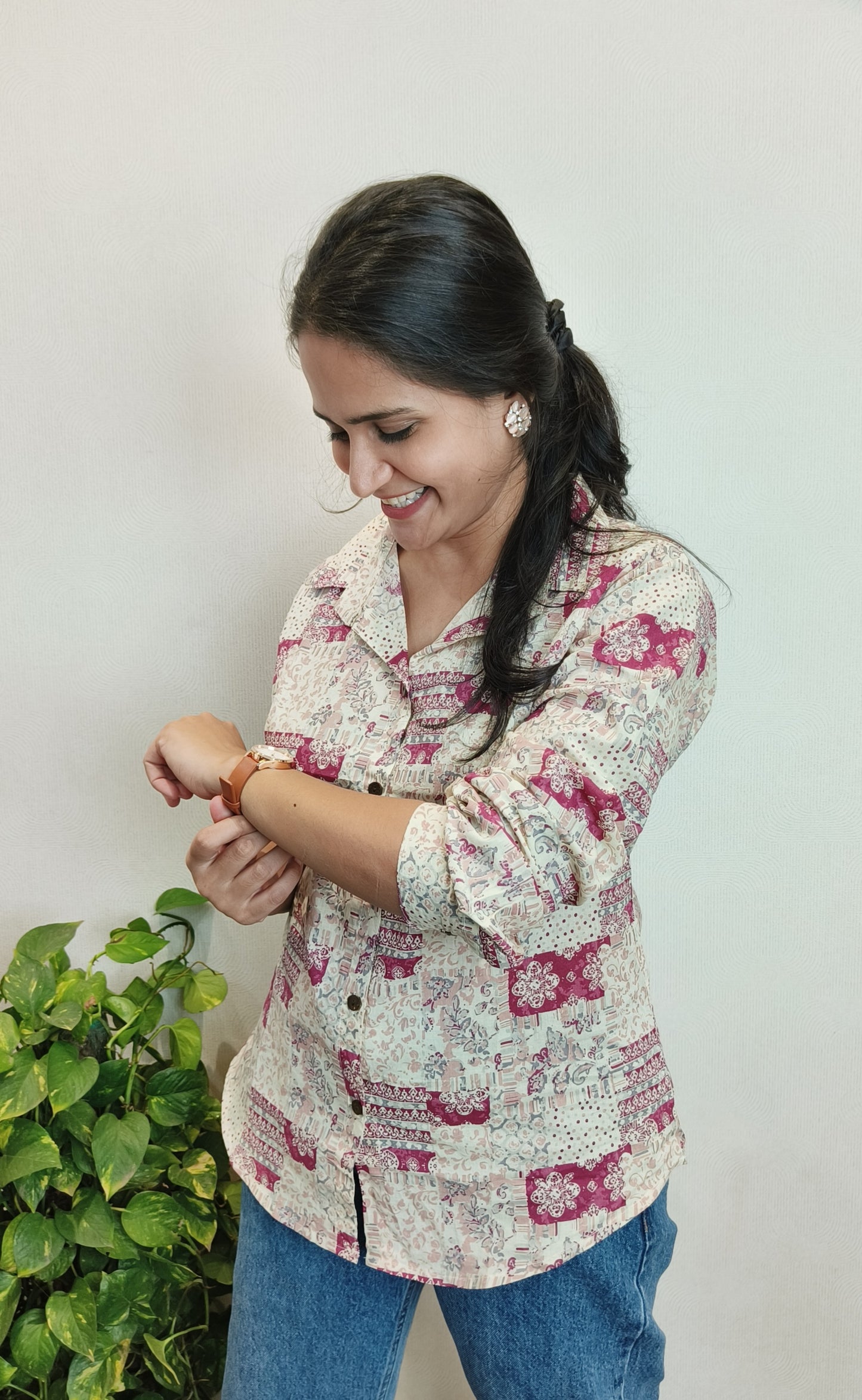 Ethnic Motifs Printed Cotton Shirt