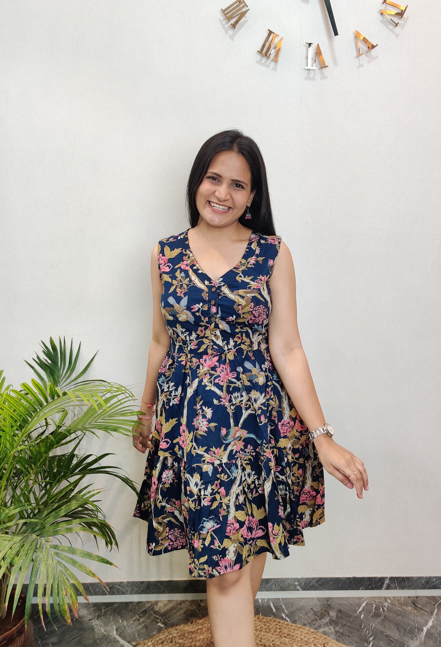 "Ira" Cute Floral Pure Cotton Dress