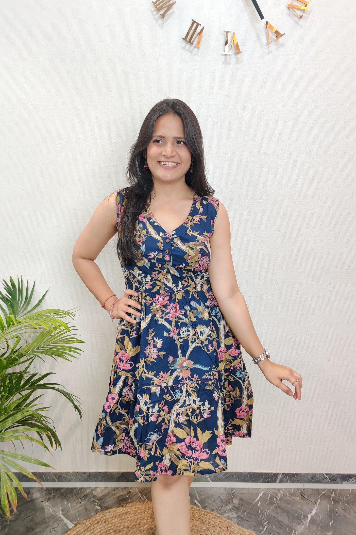 "Ira" Cute Floral Pure Cotton Dress