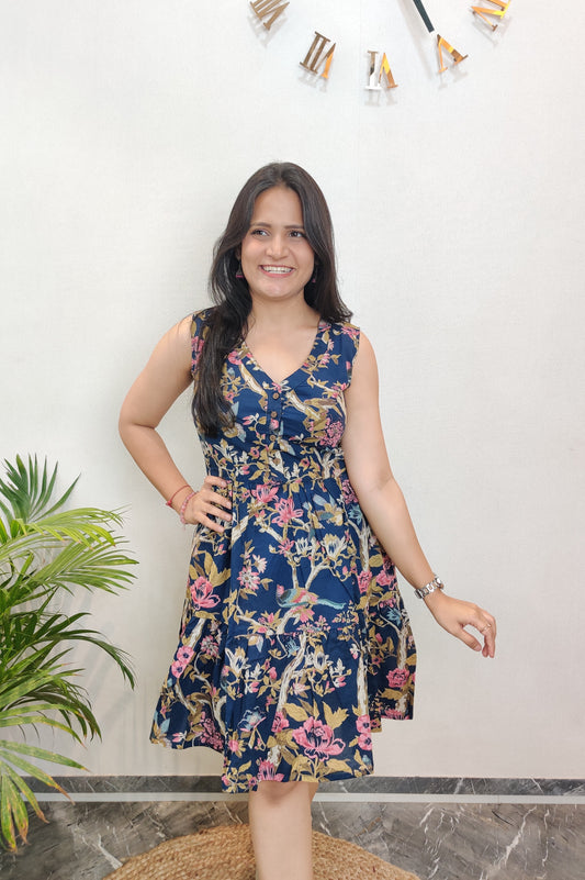 "Ira" Cute Floral Pure Cotton Dress