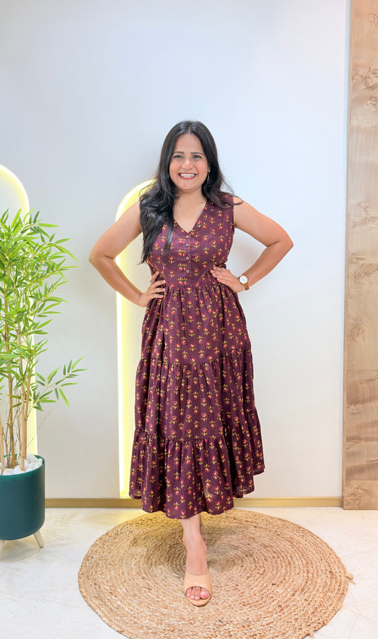 "Juhi" Floral Pure Cotton Summer Dress
