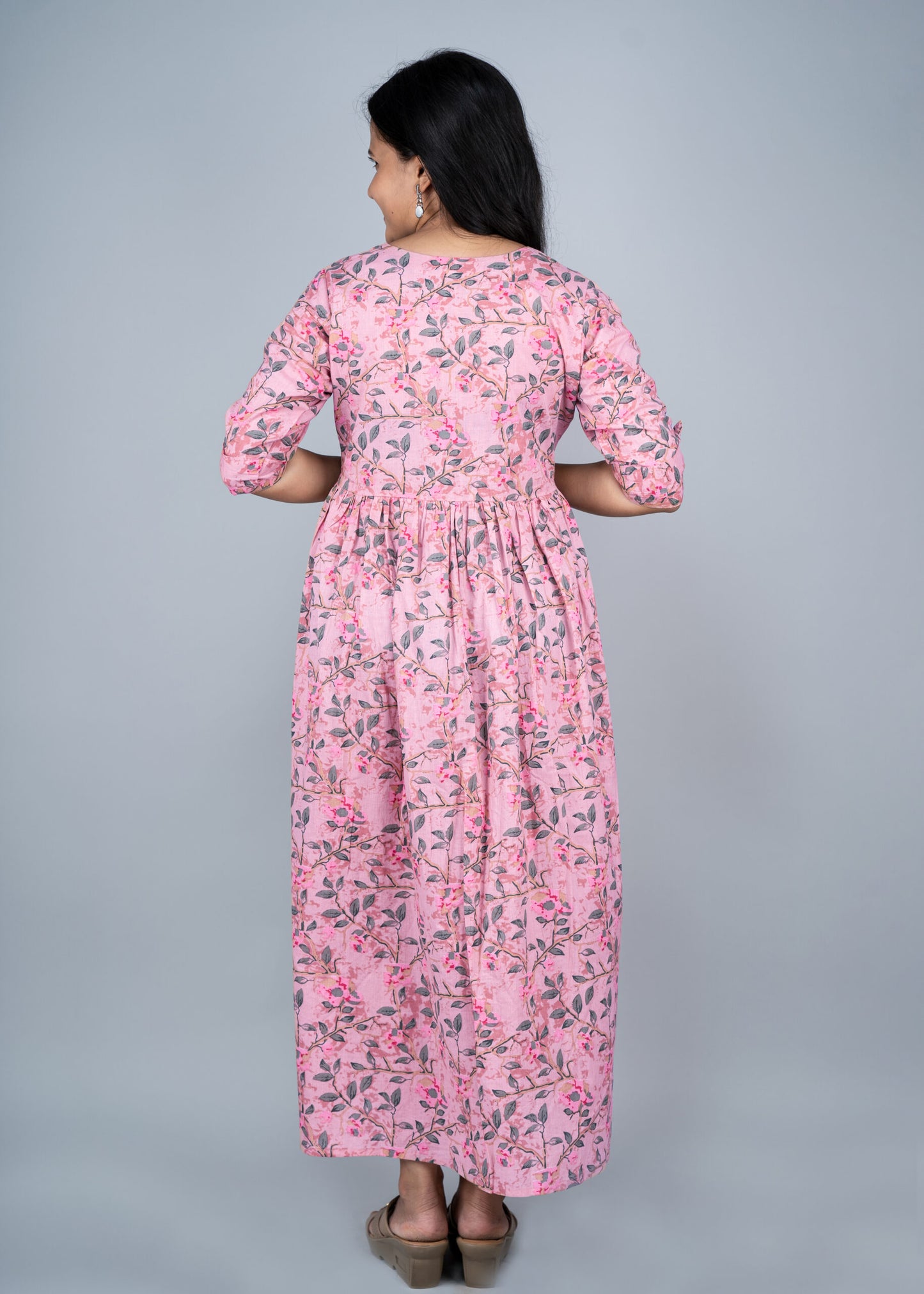 "Kashish" Floral Printed Pure Cotton Dress