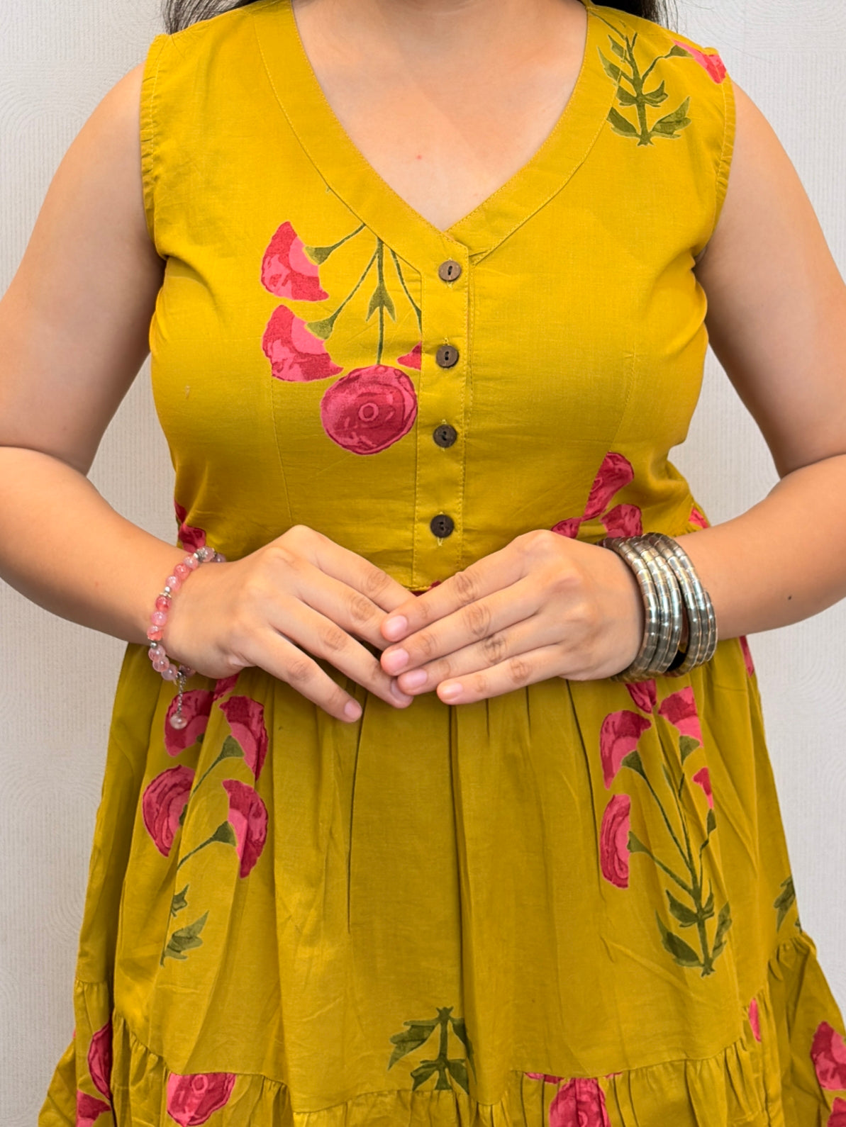 "Khanak" Floral Pure Cotton Summer Dress