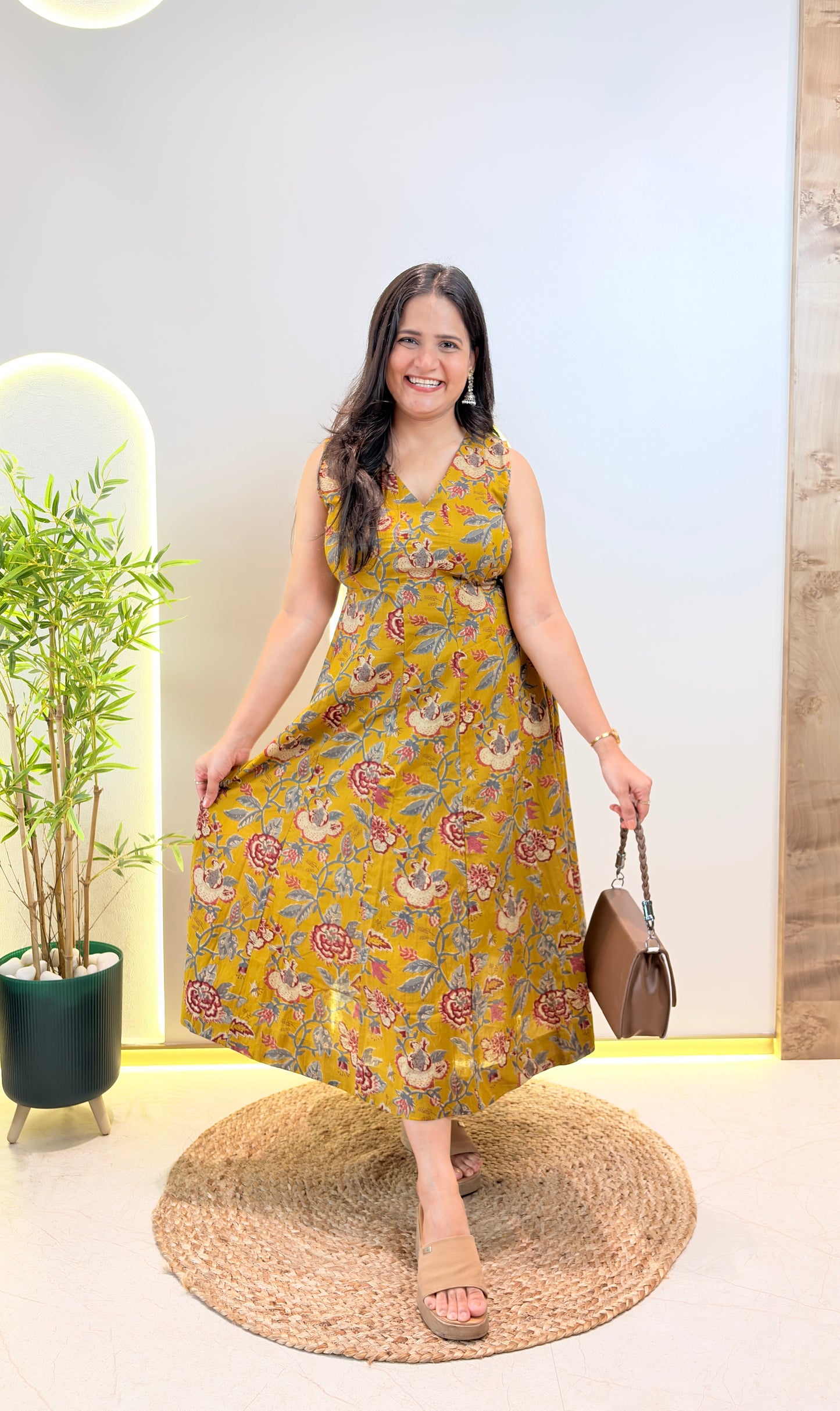 "Maahi" Floral Pure Cotton Dress