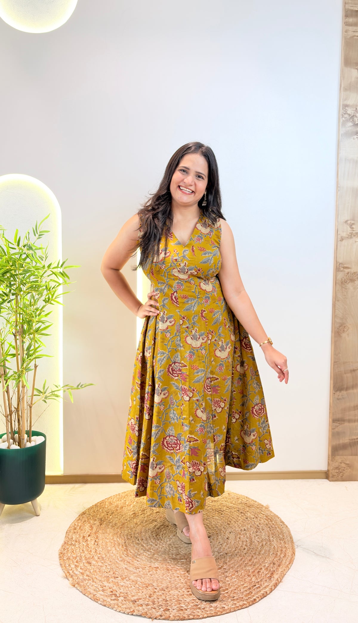 "Maahi" Floral Pure Cotton Dress