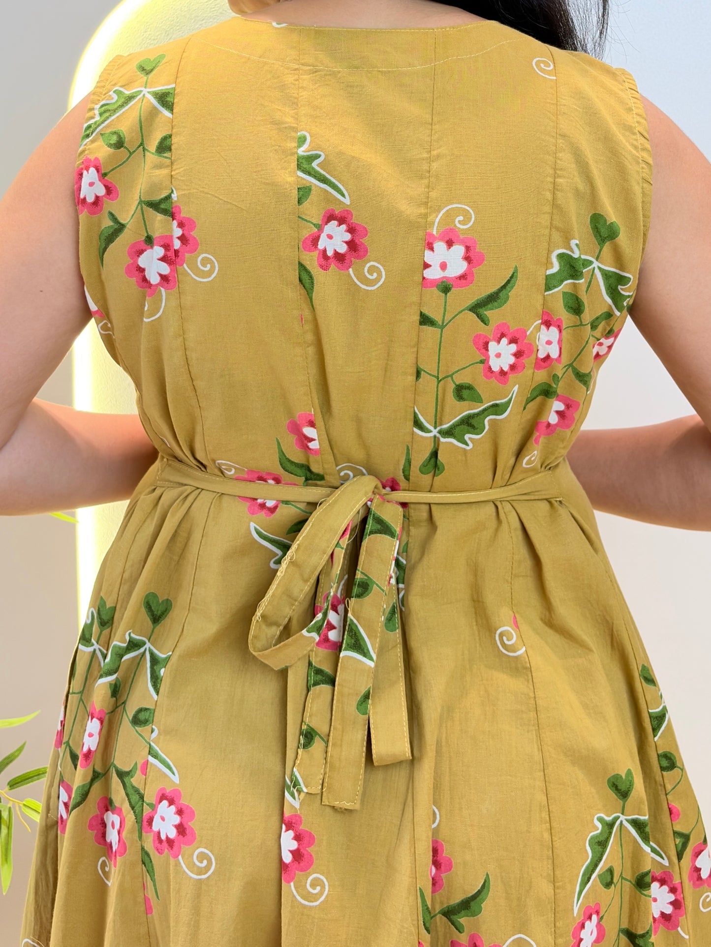"Mahika" Floral Pure Cotton Dress