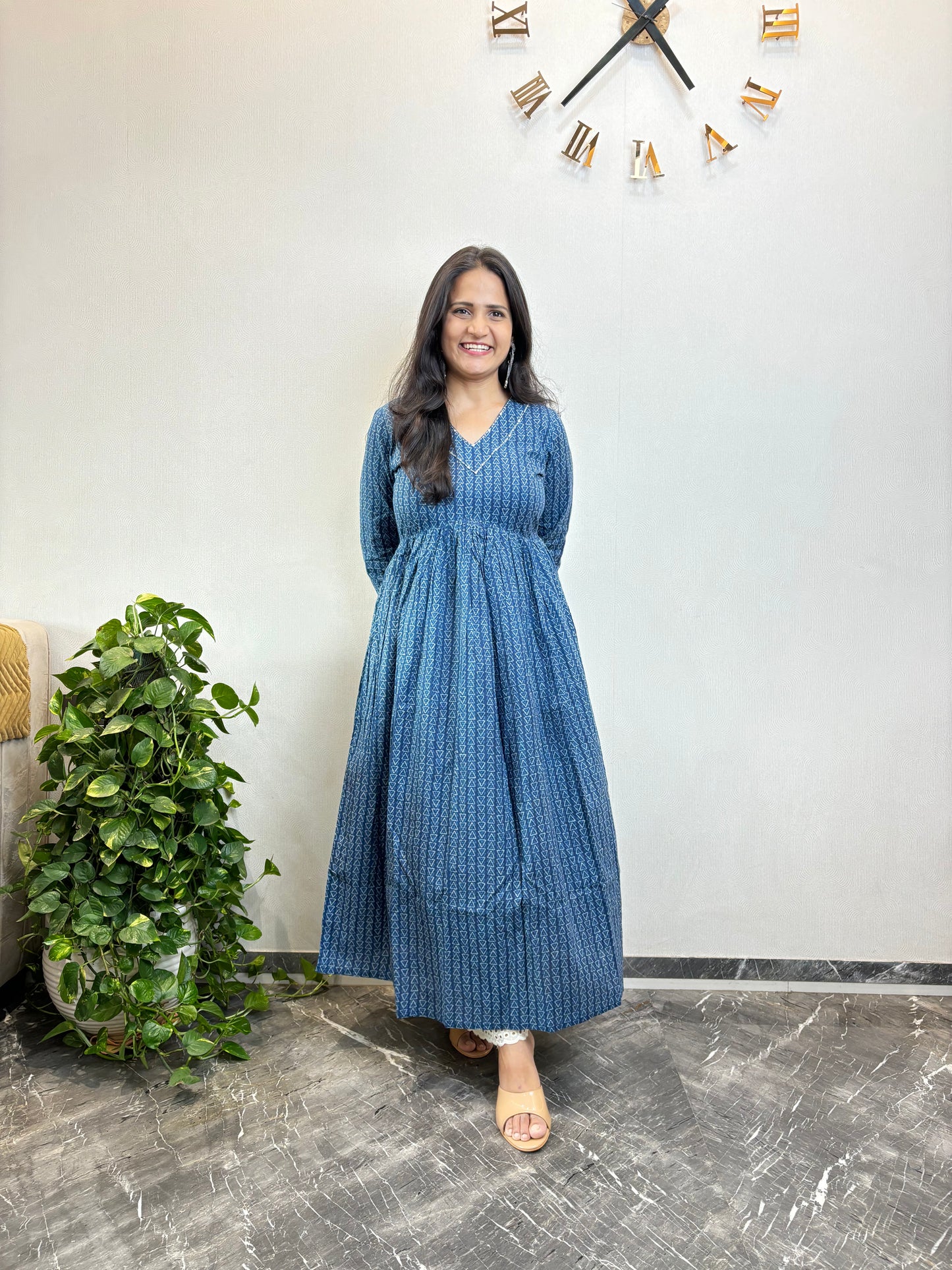 "Manya" Printed Pure Cotton Kurta cum Dress