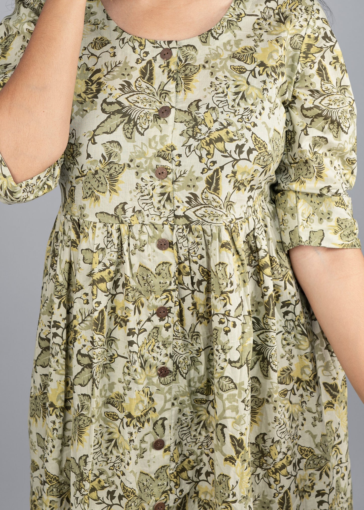 "Nitara" Floral Printed Pure Cotton Dress