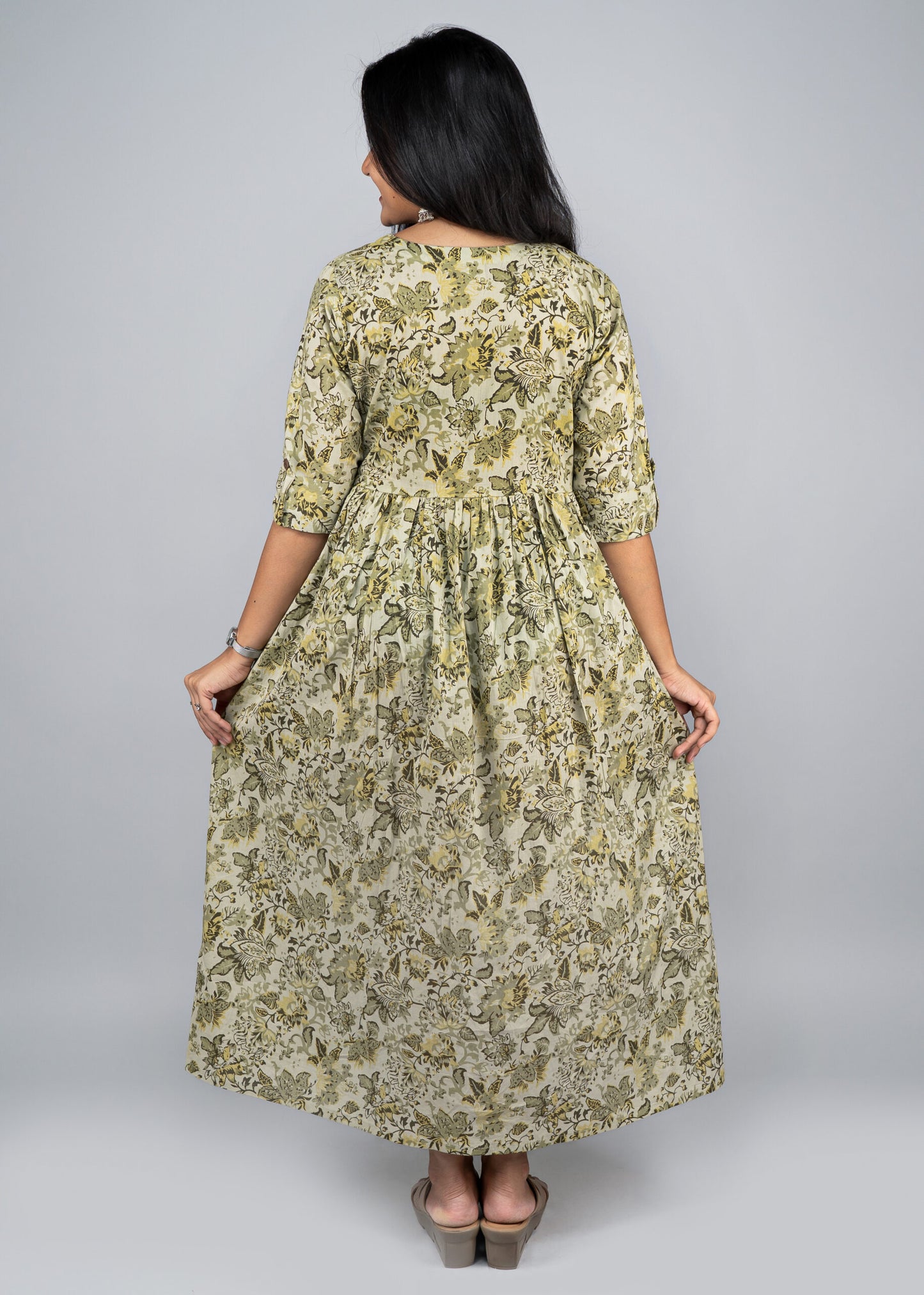 "Nitara" Floral Printed Pure Cotton Dress