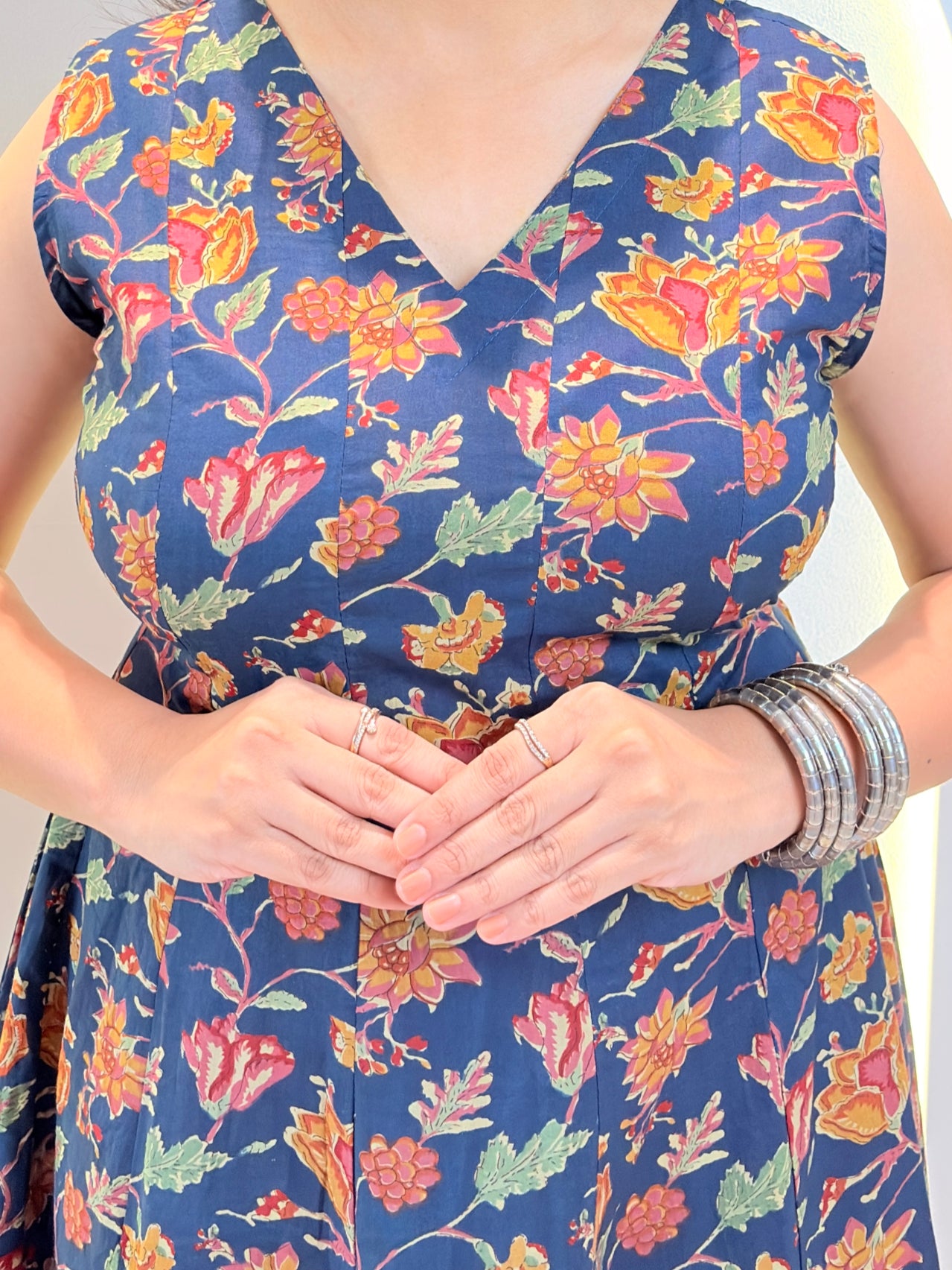 "Nivara" Floral Pure Cotton Dress