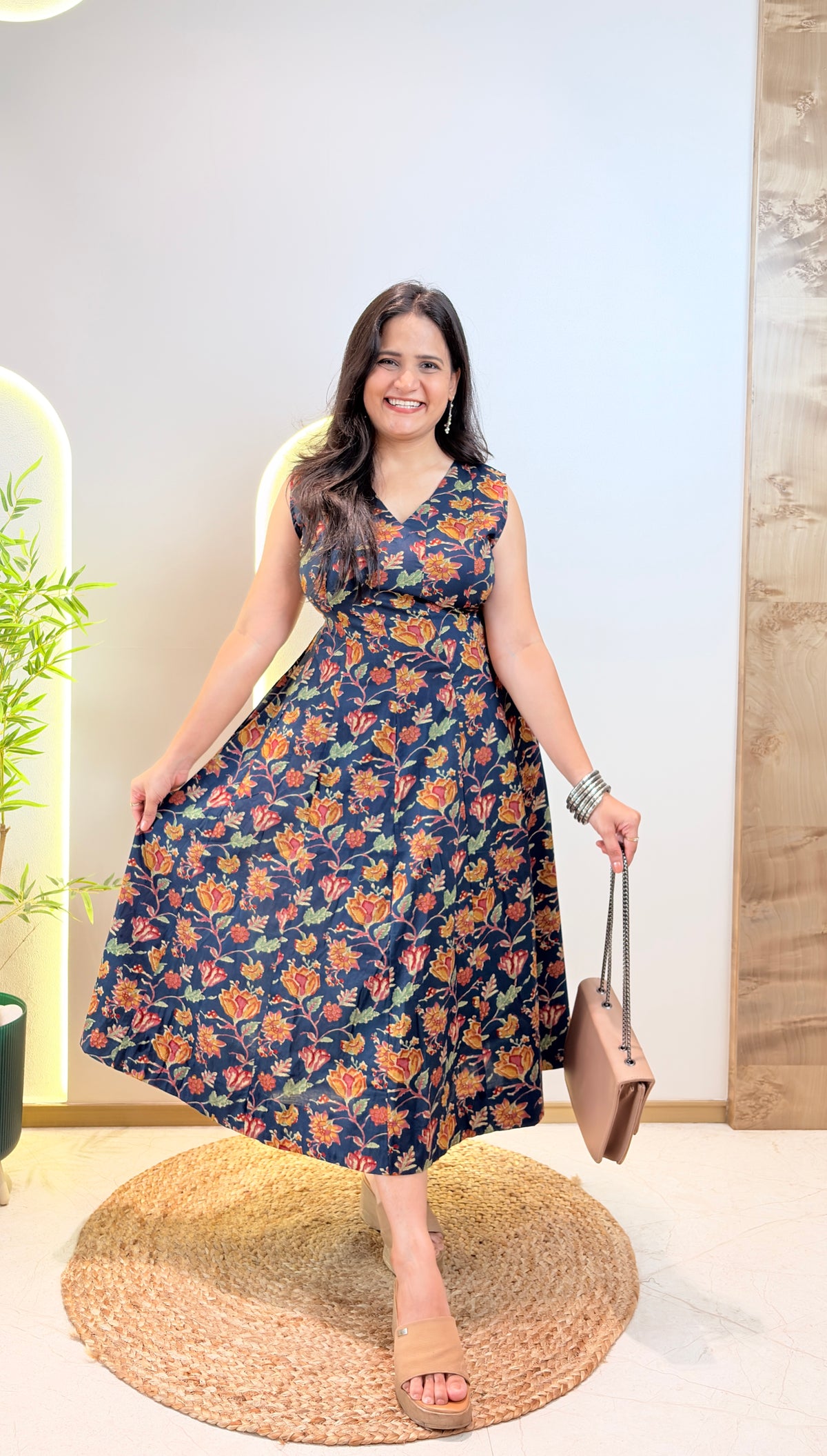 "Nivara" Floral Pure Cotton Dress