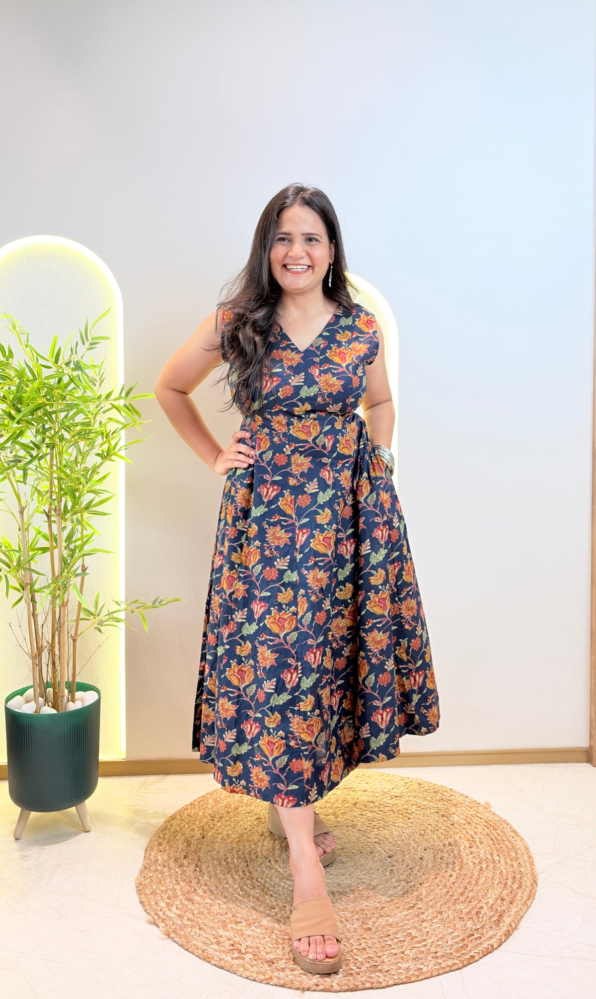 "Nivara" Floral Pure Cotton Dress