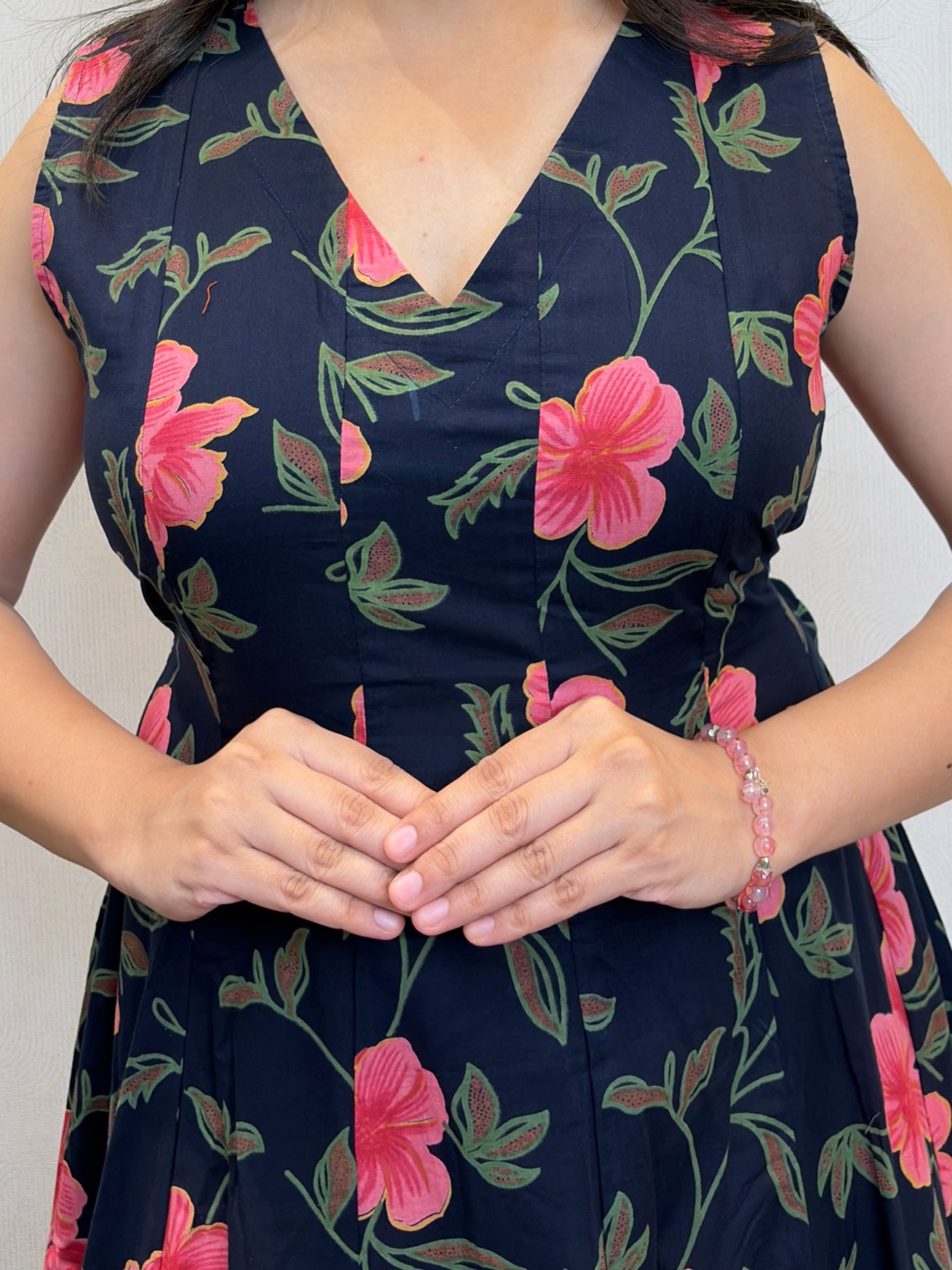 "Rimi" Floral Pure Cotton Summer Dress