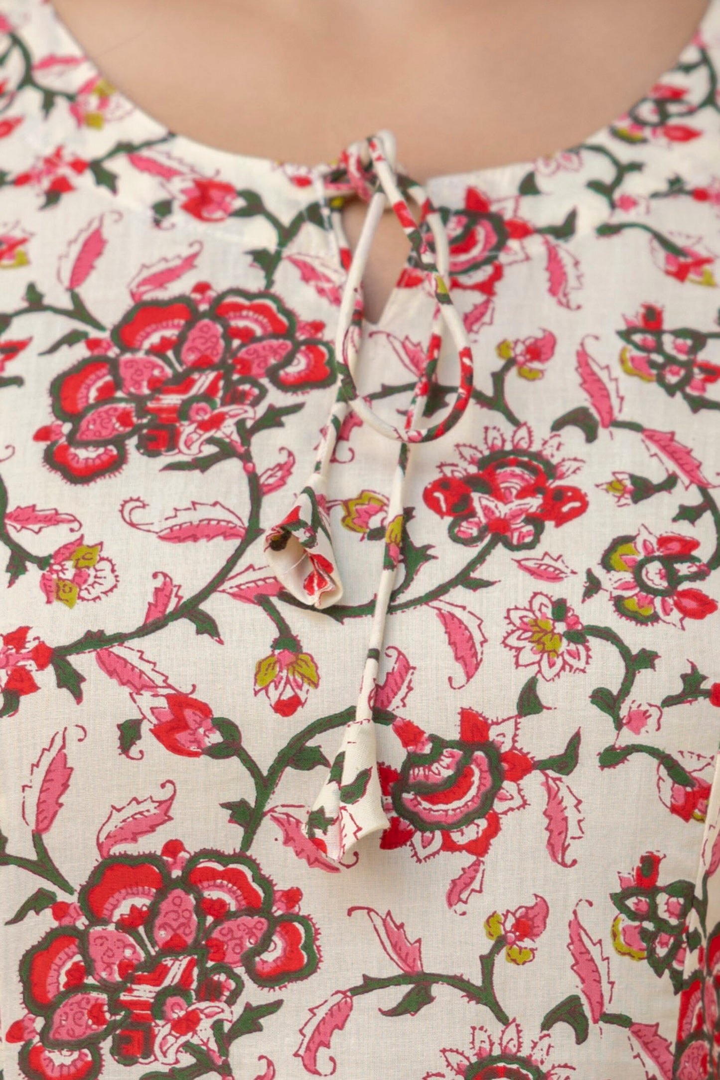 "Roohi" Floral Print Pure Cotton Umbrella Dress