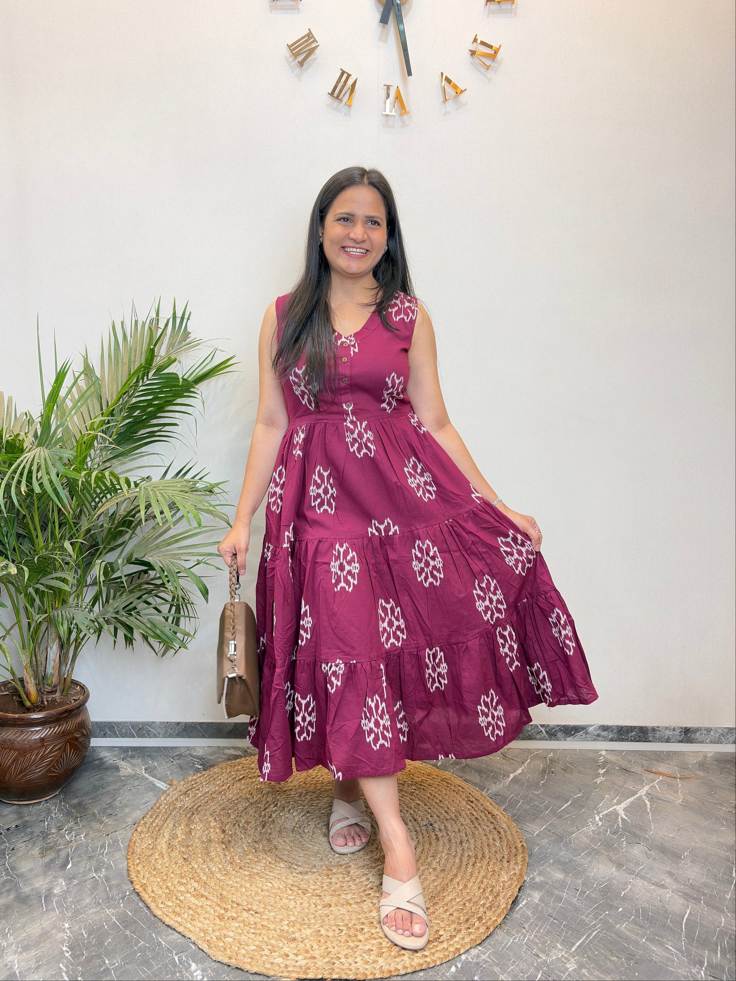 "Sairah" Pure Cotton Summer Dress