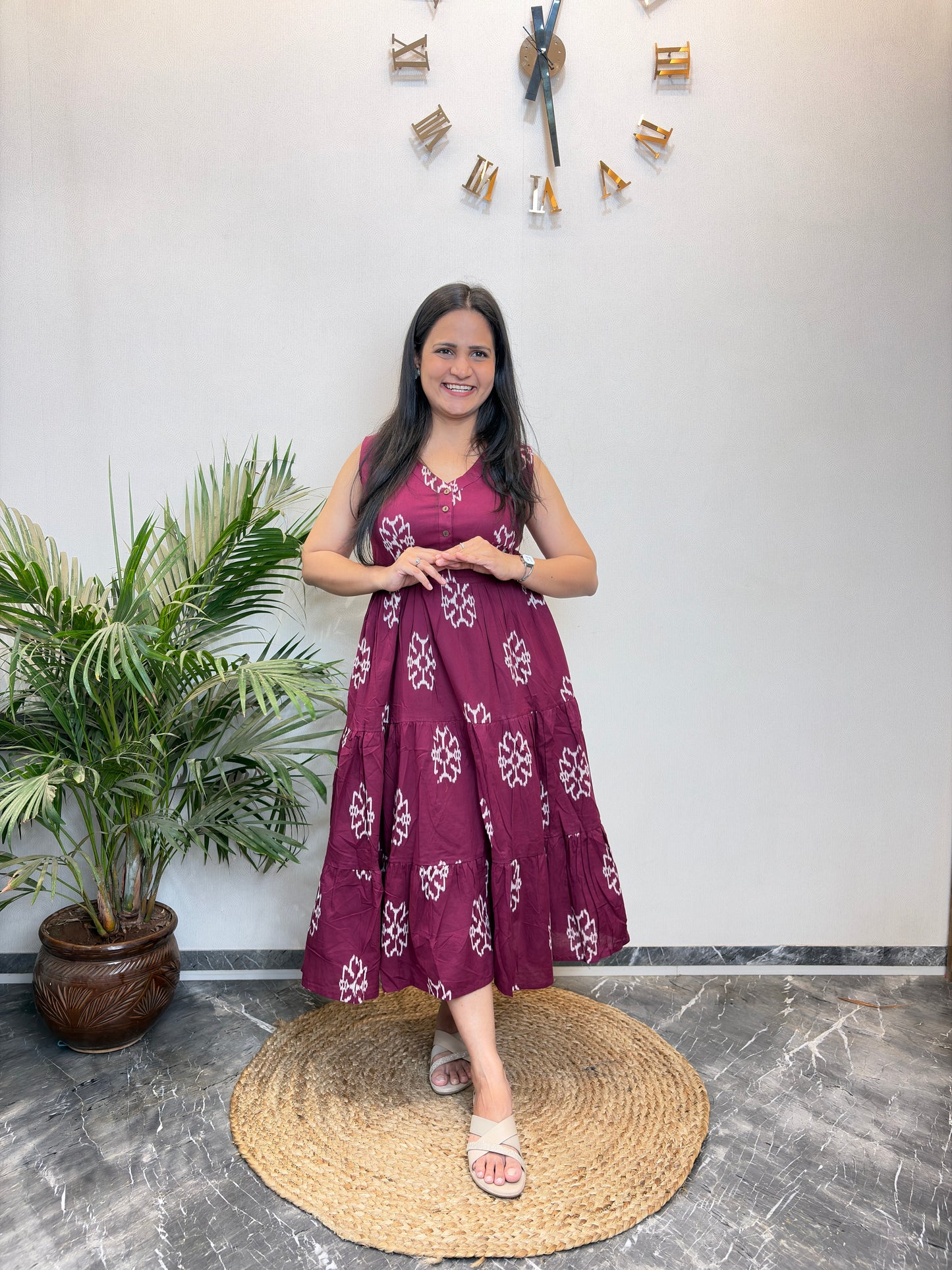 "Sairah" Pure Cotton Summer Dress