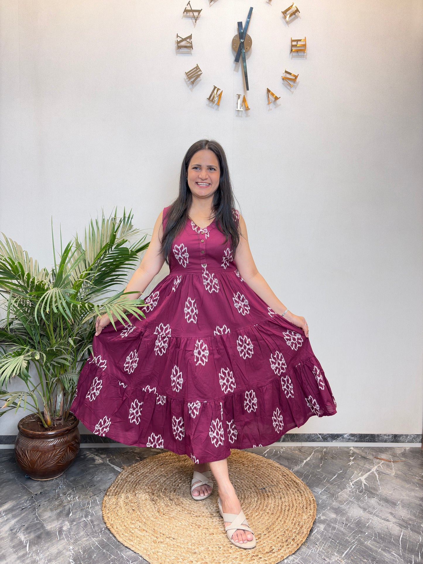 "Sairah" Pure Cotton Summer Dress