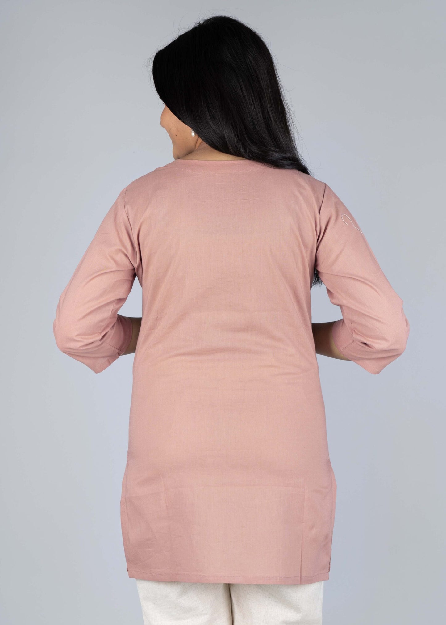 Turkish Rose Chikankari Short Kurta