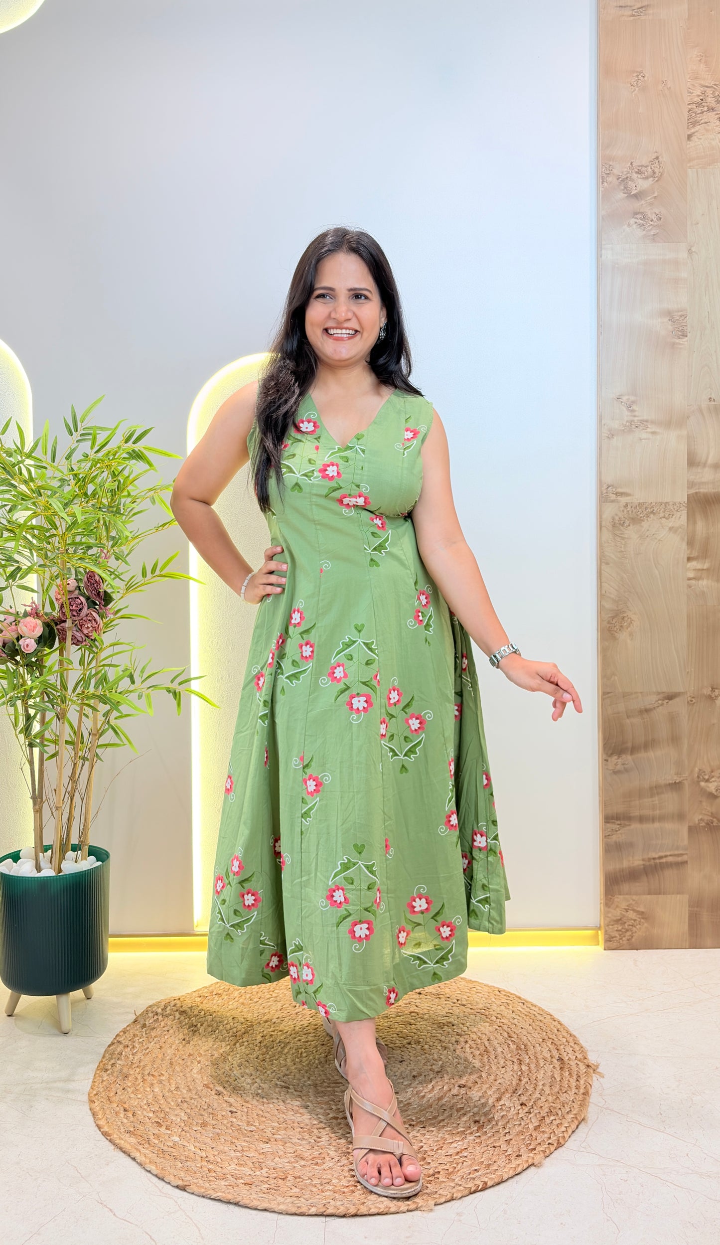"Vanya" Floral Pure Cotton Dress