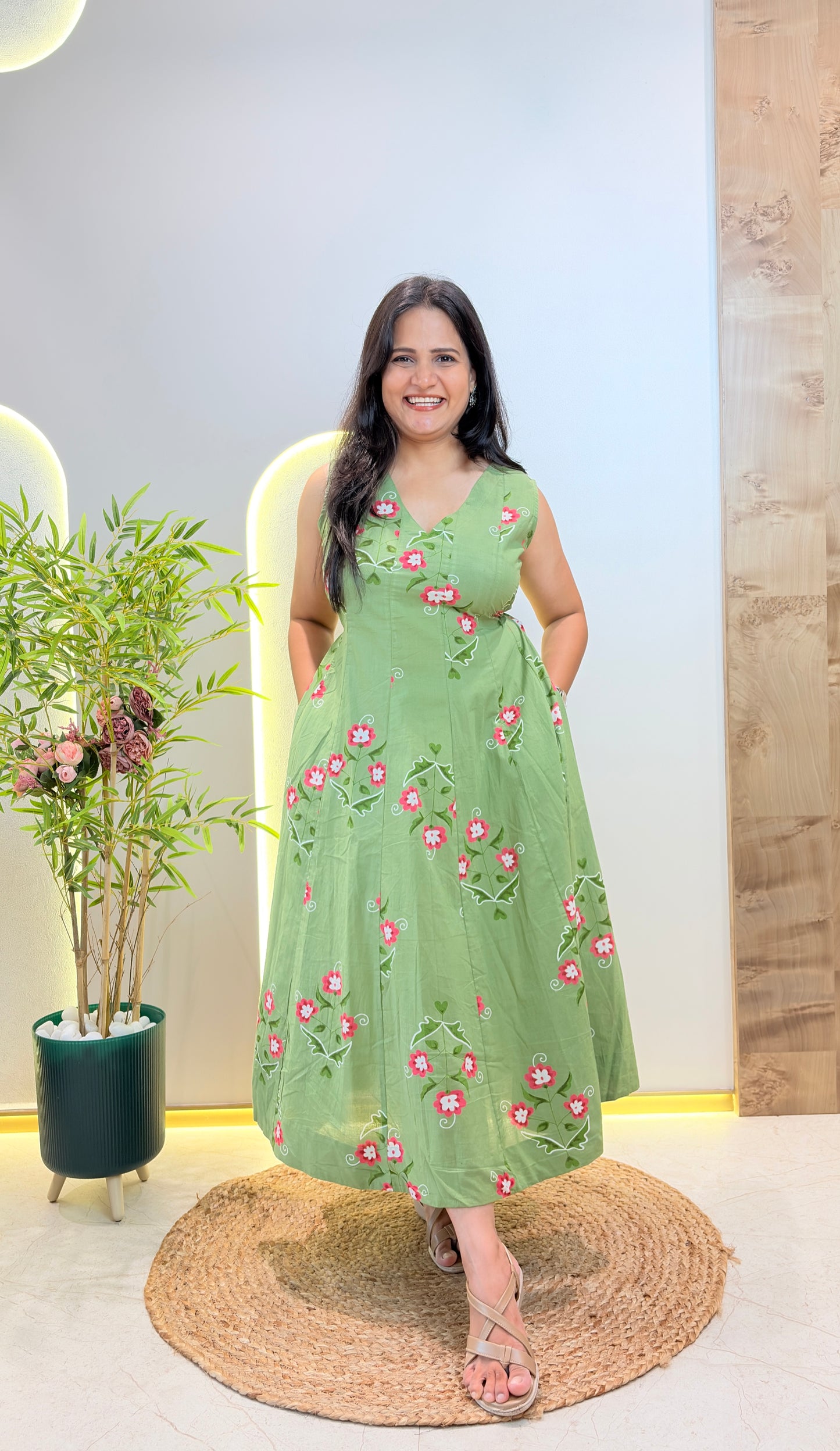 "Vanya" Floral Pure Cotton Dress