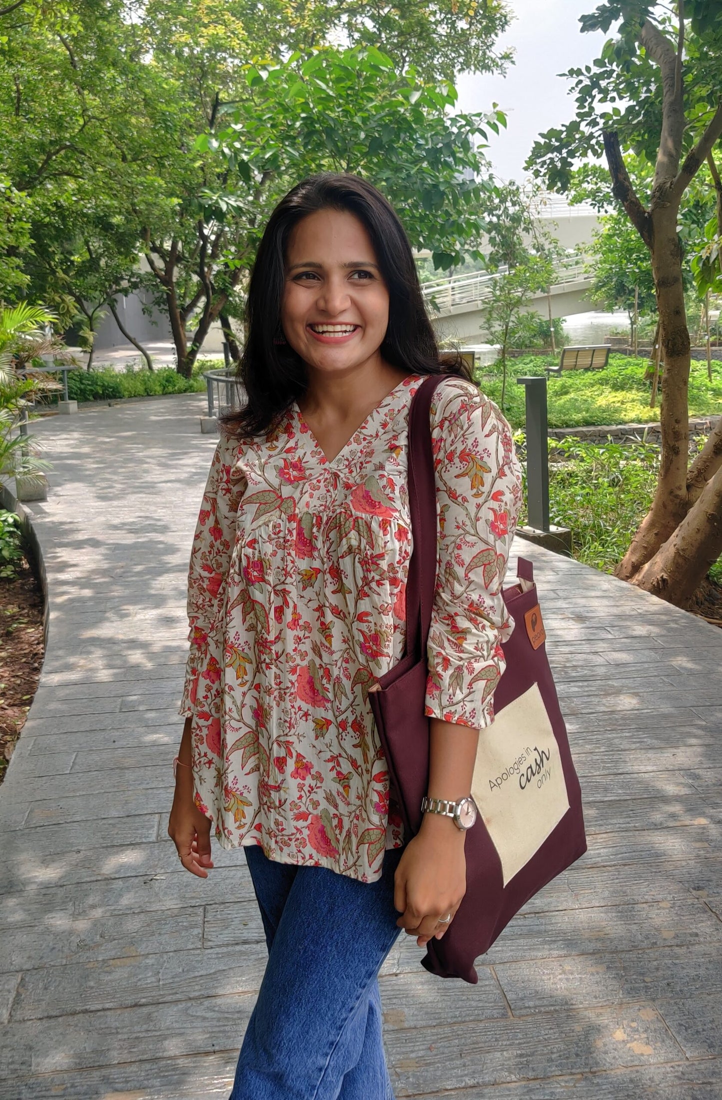 White Floral Alia Top